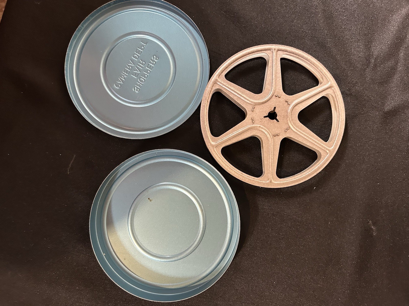 VTGLogan Deluxe Steel 8mm,12 Film Holder,Empty Reel Tin,Reel Tin W/Reel,Blue4pcs
