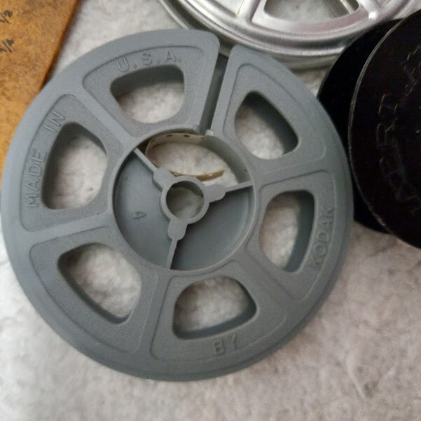 Kodak 1940’s Film Reels Lot of 3: Empty Metal 8mm 2-7/8″ and 2 Plastic (1 small)