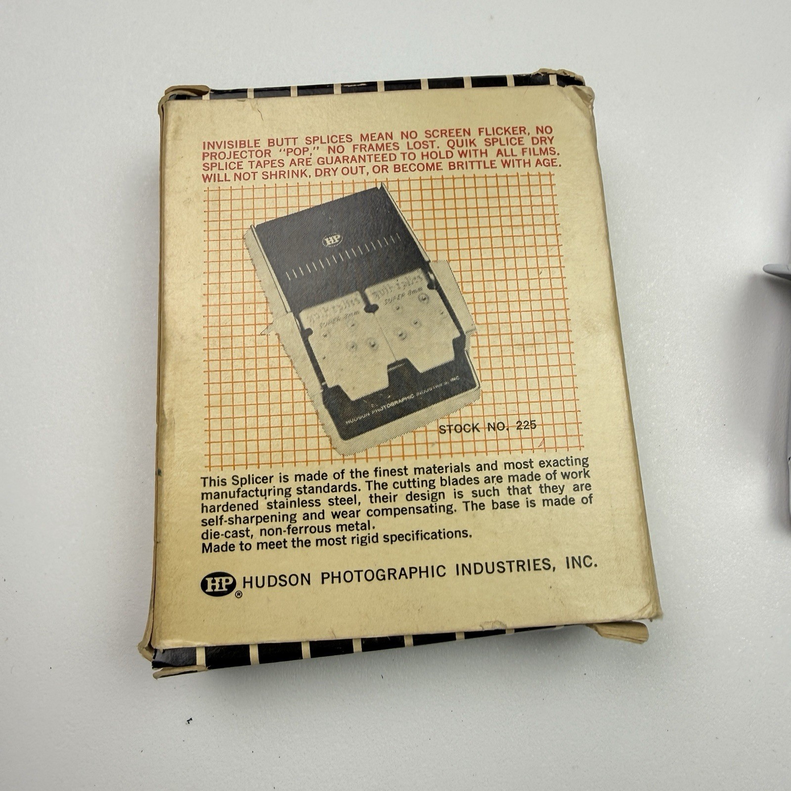 HIP Hudson Photographic Automatic Butt Splicer Movie Film Editor Quik Splice 8mm
