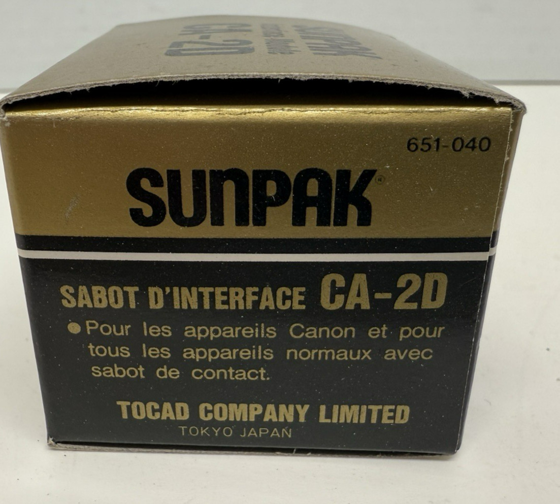 VTG Sunpak PT-2D Interface Module for Canon EOS Camera Hot Shoe New in Box NOS