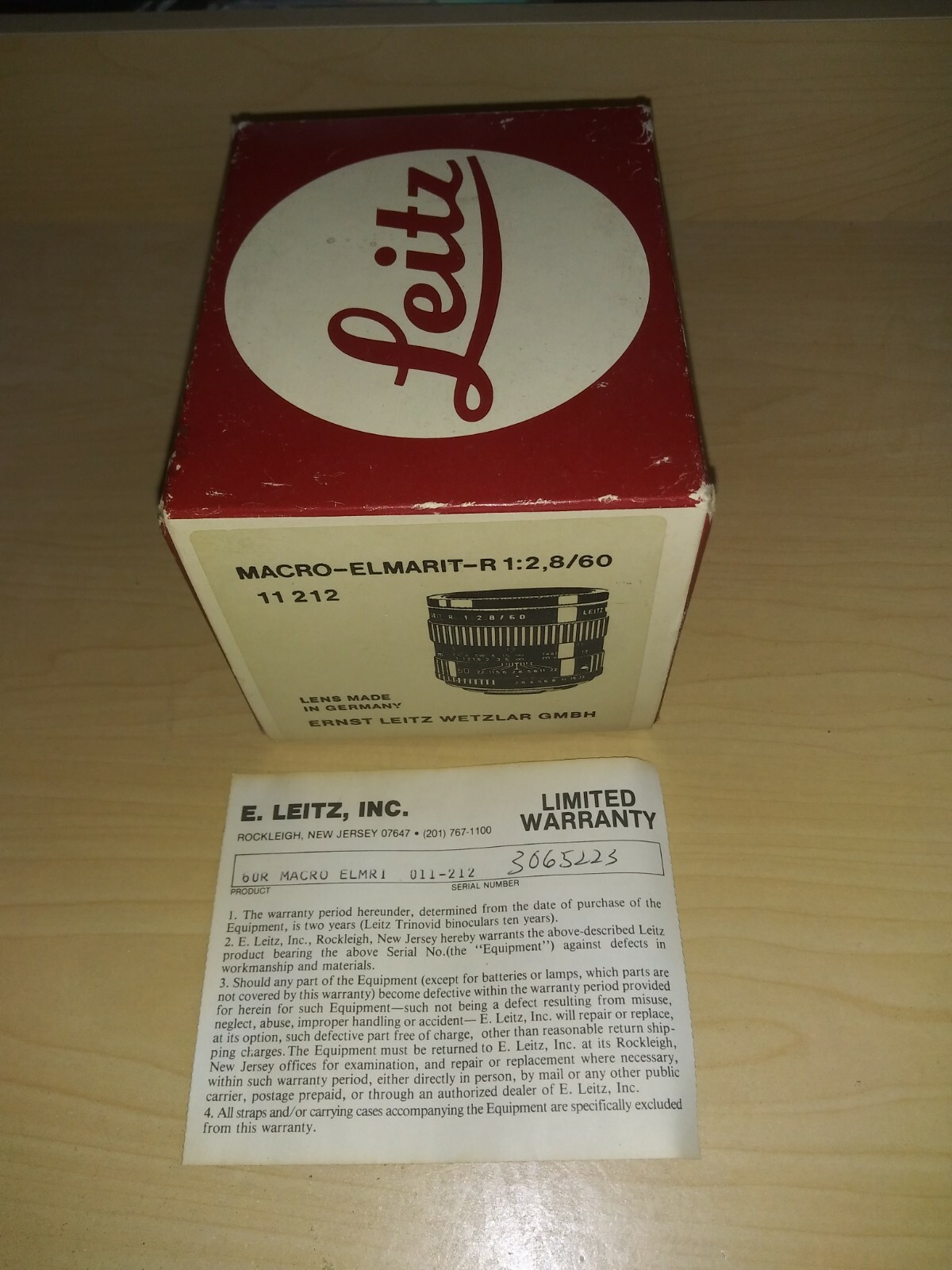 – Leica Leitz Empty Box for Leicaflex Macro – Elmarit – R 60mm f2.8 Lens, 11212
