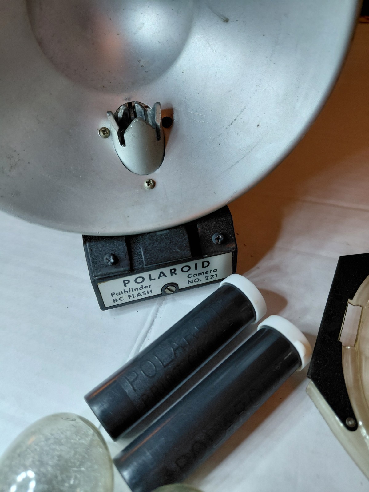 Vintage Polaroid Pathfinder BC Flash No. 221 Kit Print Coaters Bulbs Reflector