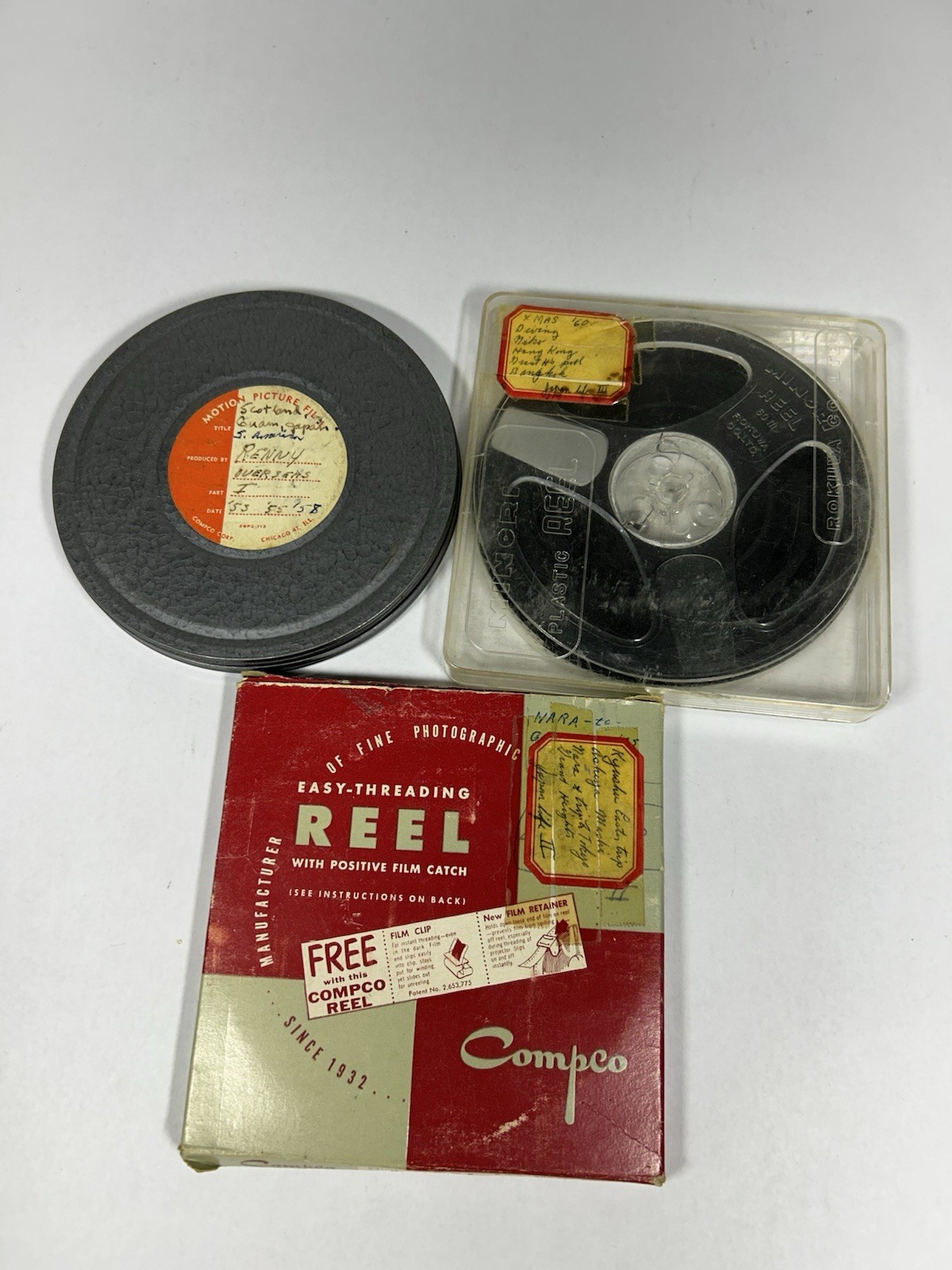 Vintage Reel to Reel Tape Metal Carrying Case with 17 Used Reels 40’s 50’s 60’s