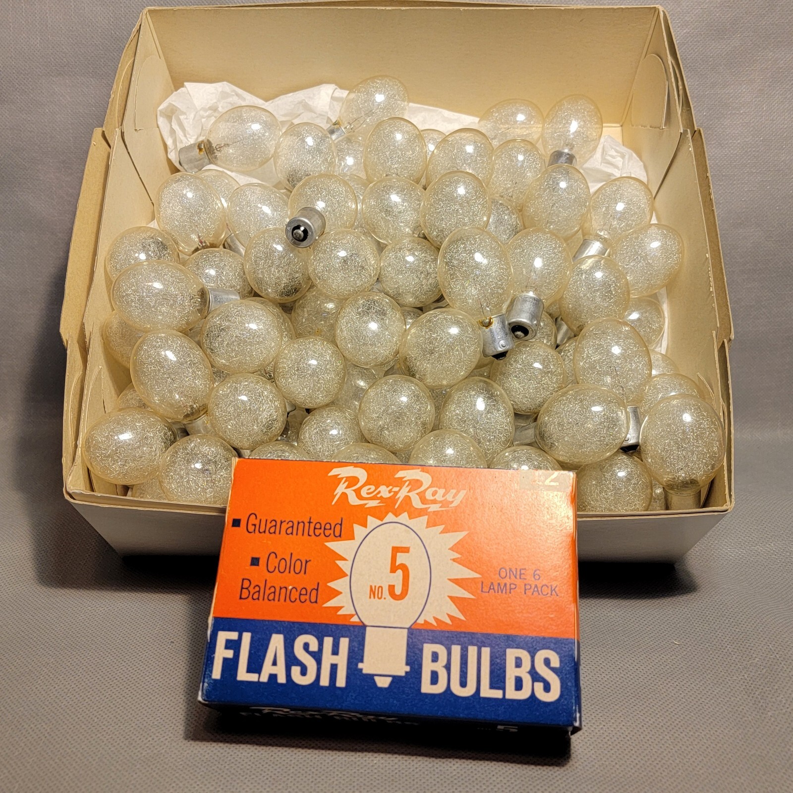 Rex-Ray No. 5 Flash Bulbs -10 Bulbs NO BOX
