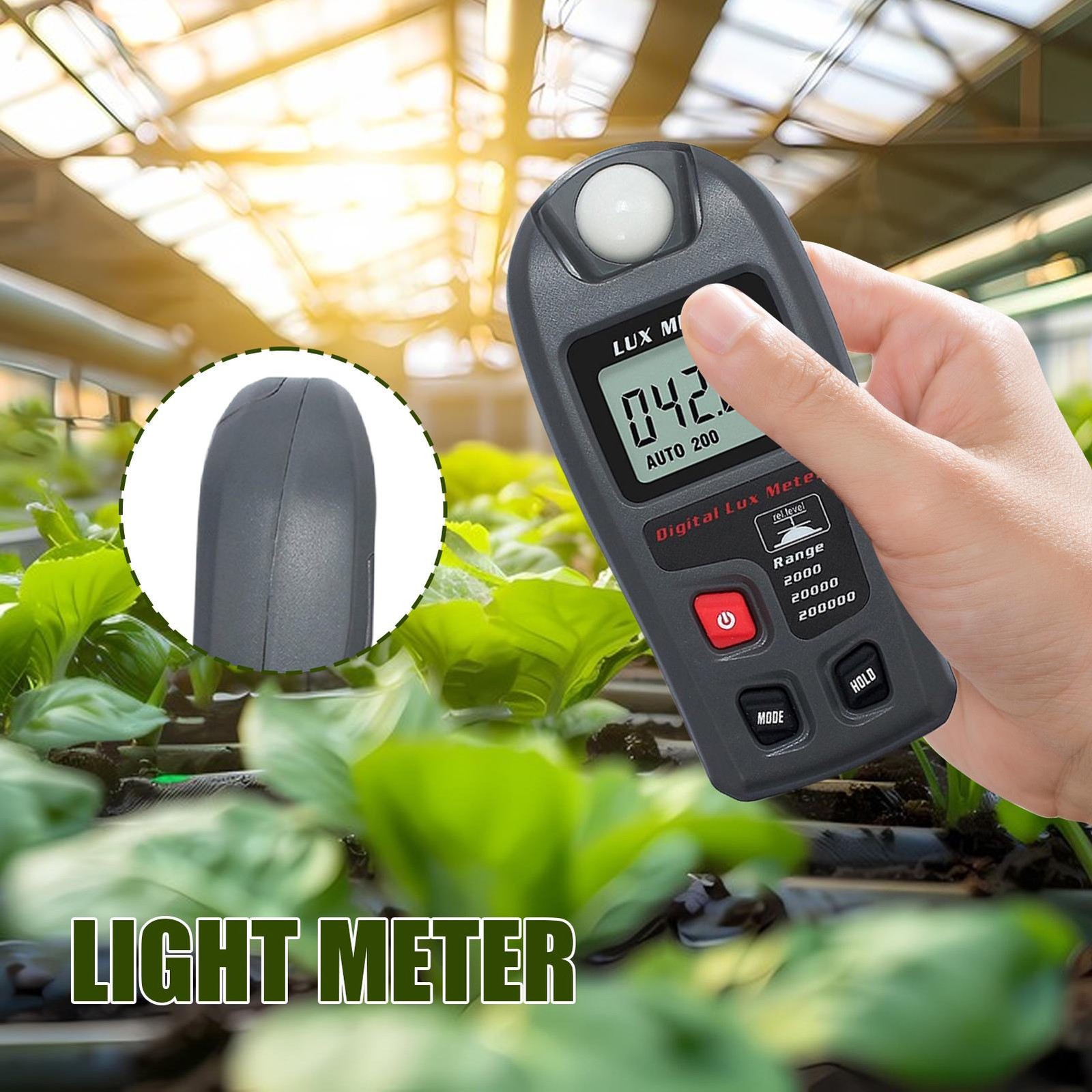 Light Meter For Photography Grow Plants Digital LCD Screen Camera Light Meter