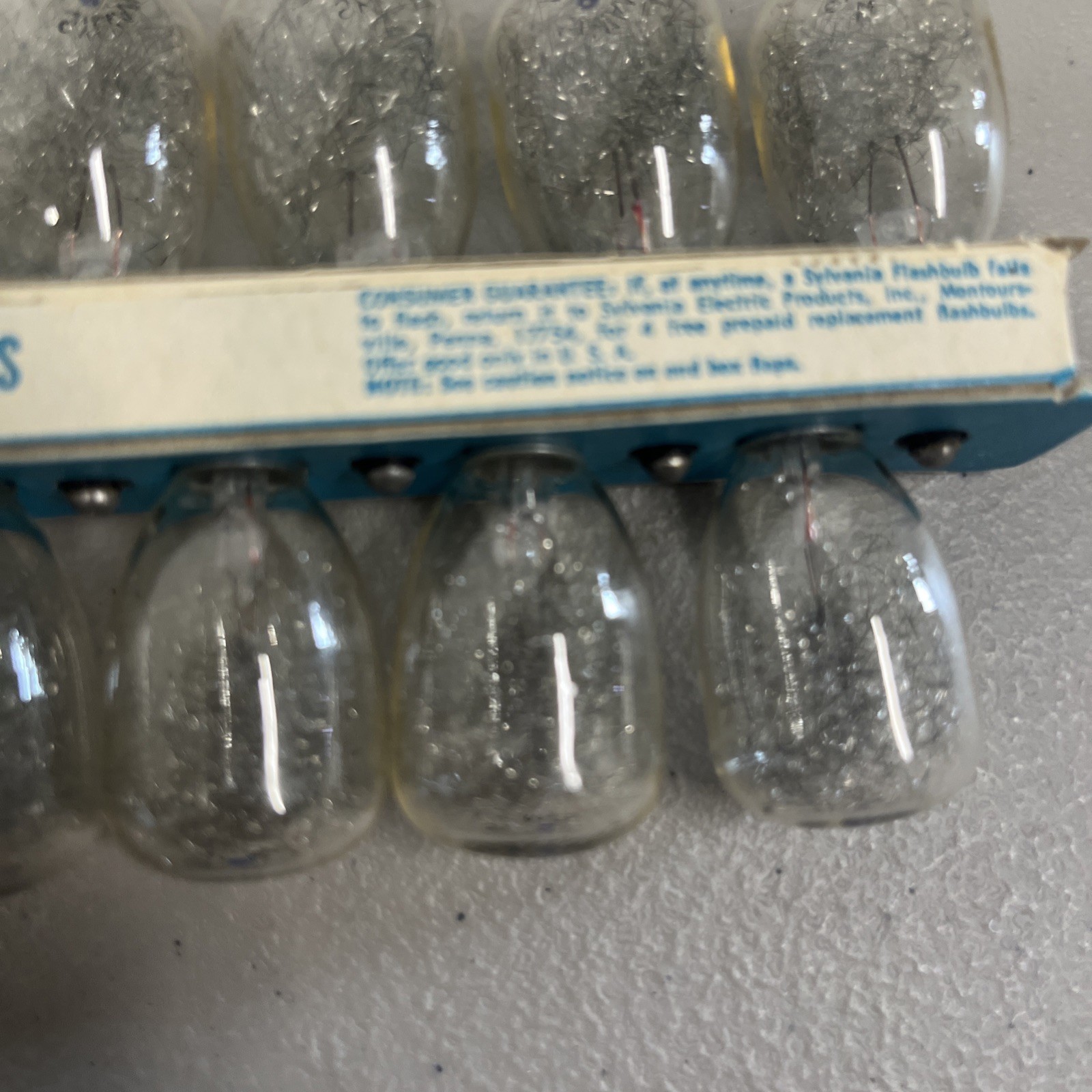 Vintage Sylvania Blue Dot Flashbulbs M3 Clear Bulbs with Original Packaging
