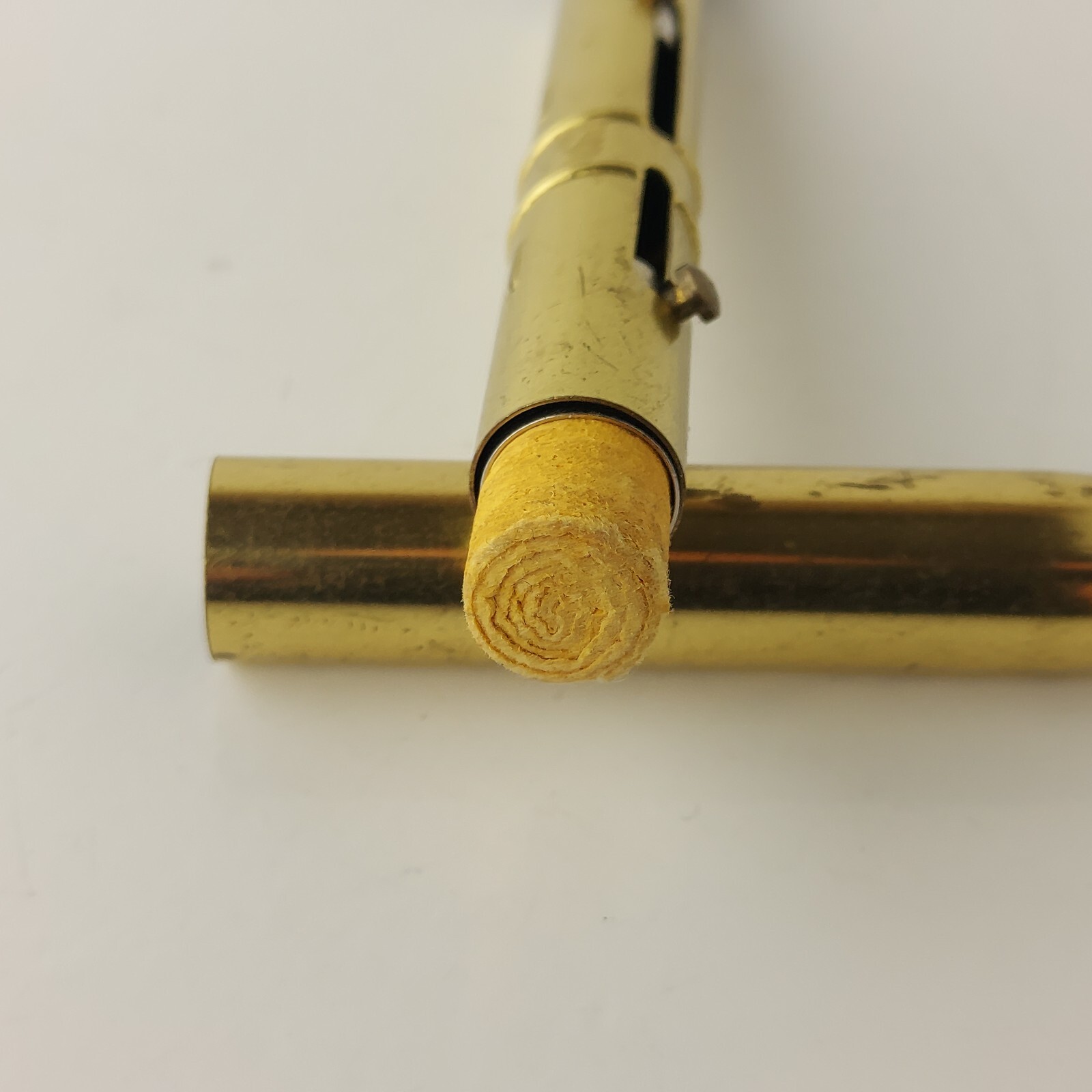 Vintage Retractable Double Ended Brass Camera Lens Brush and Polisher #5856
