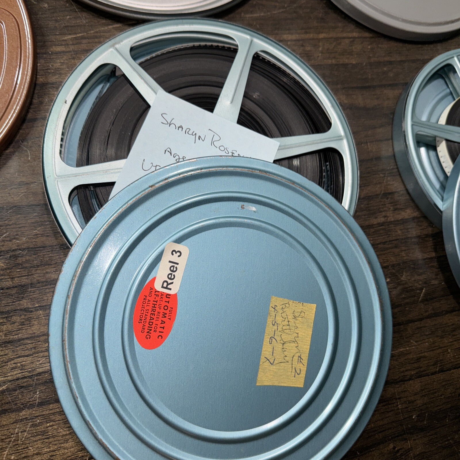 Vintage 8 mm carry case 12 slots and six reels with Splicer