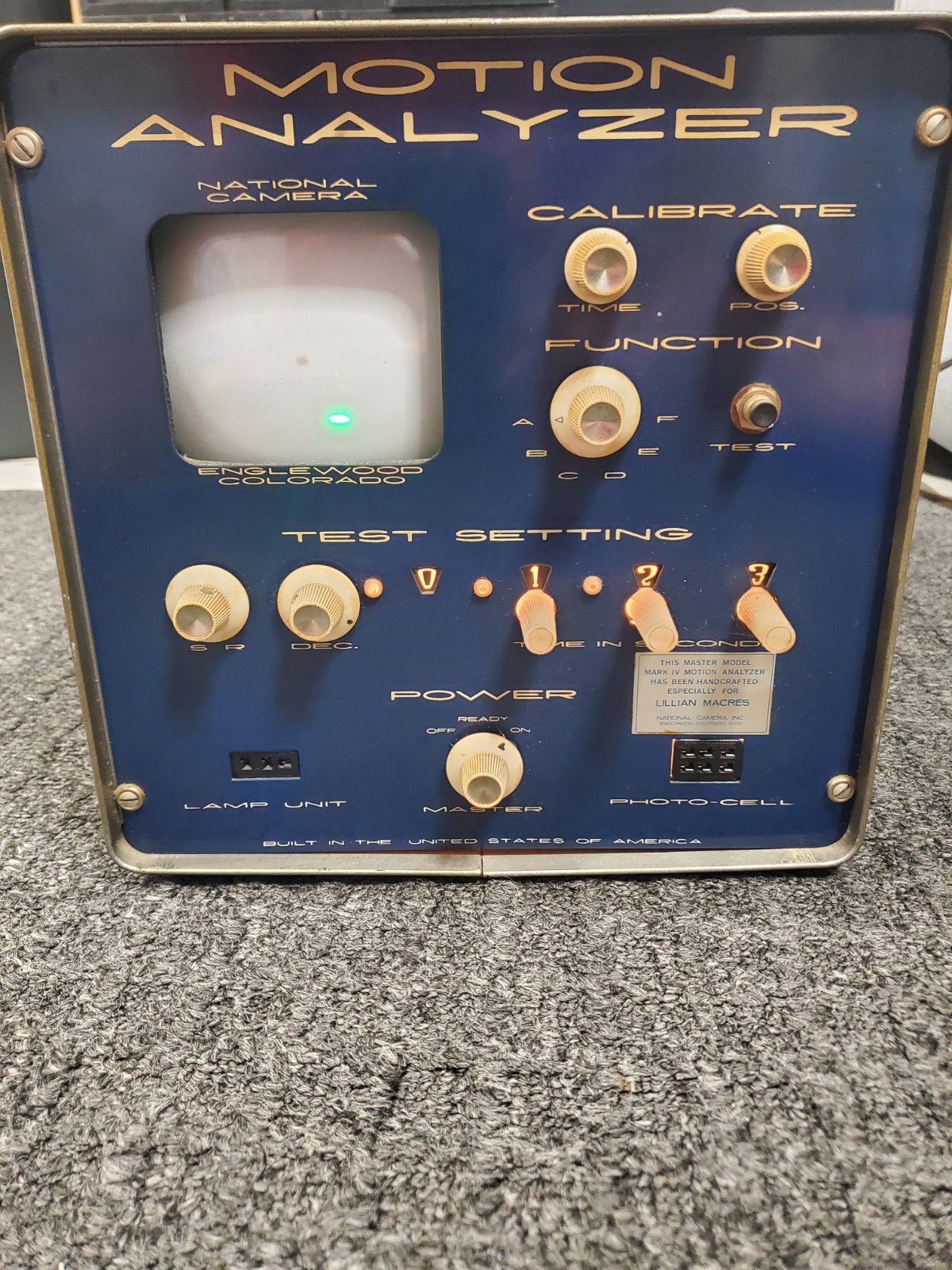 National Camera Motion Analyzer V20 *Tested & Working