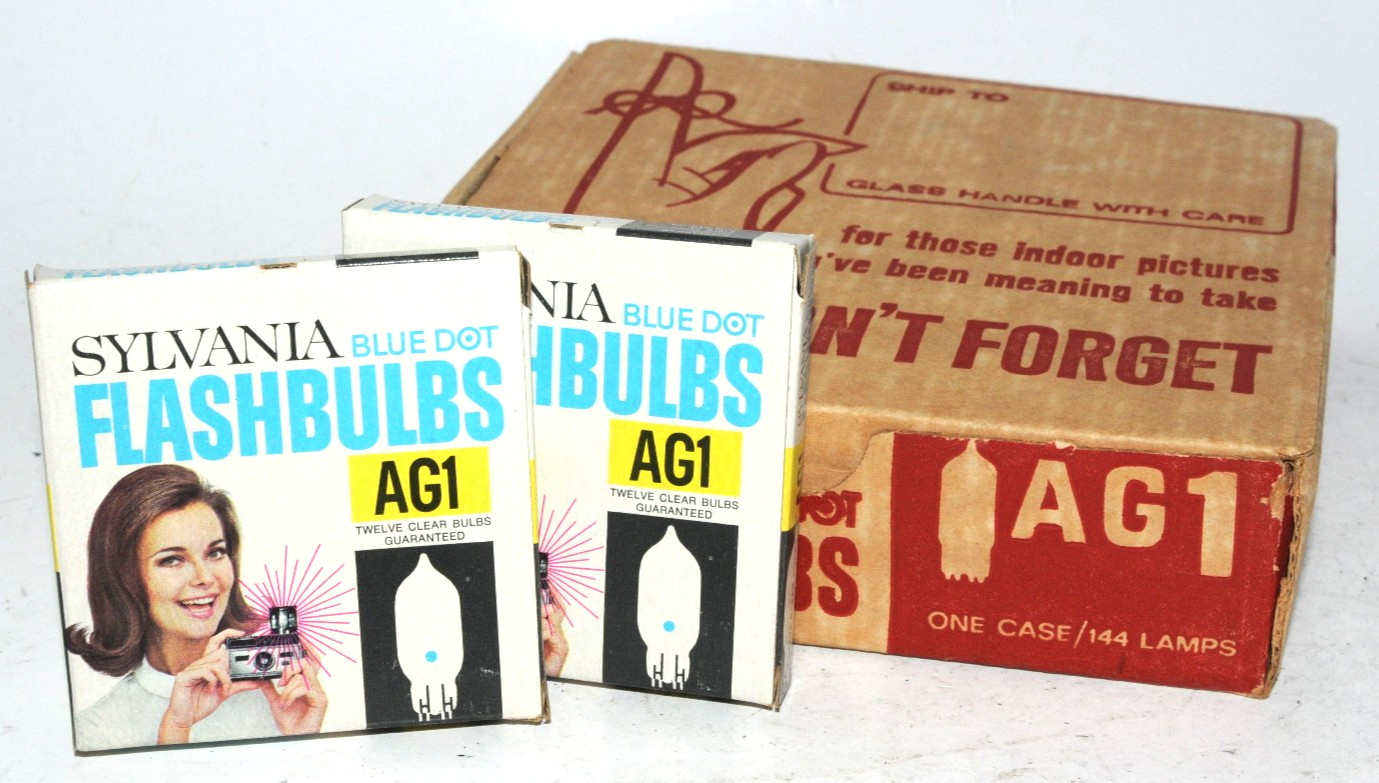Sylvania Blue Dot Flash Bulbs AG1 – 1 Case 12 boxes in Original Carton