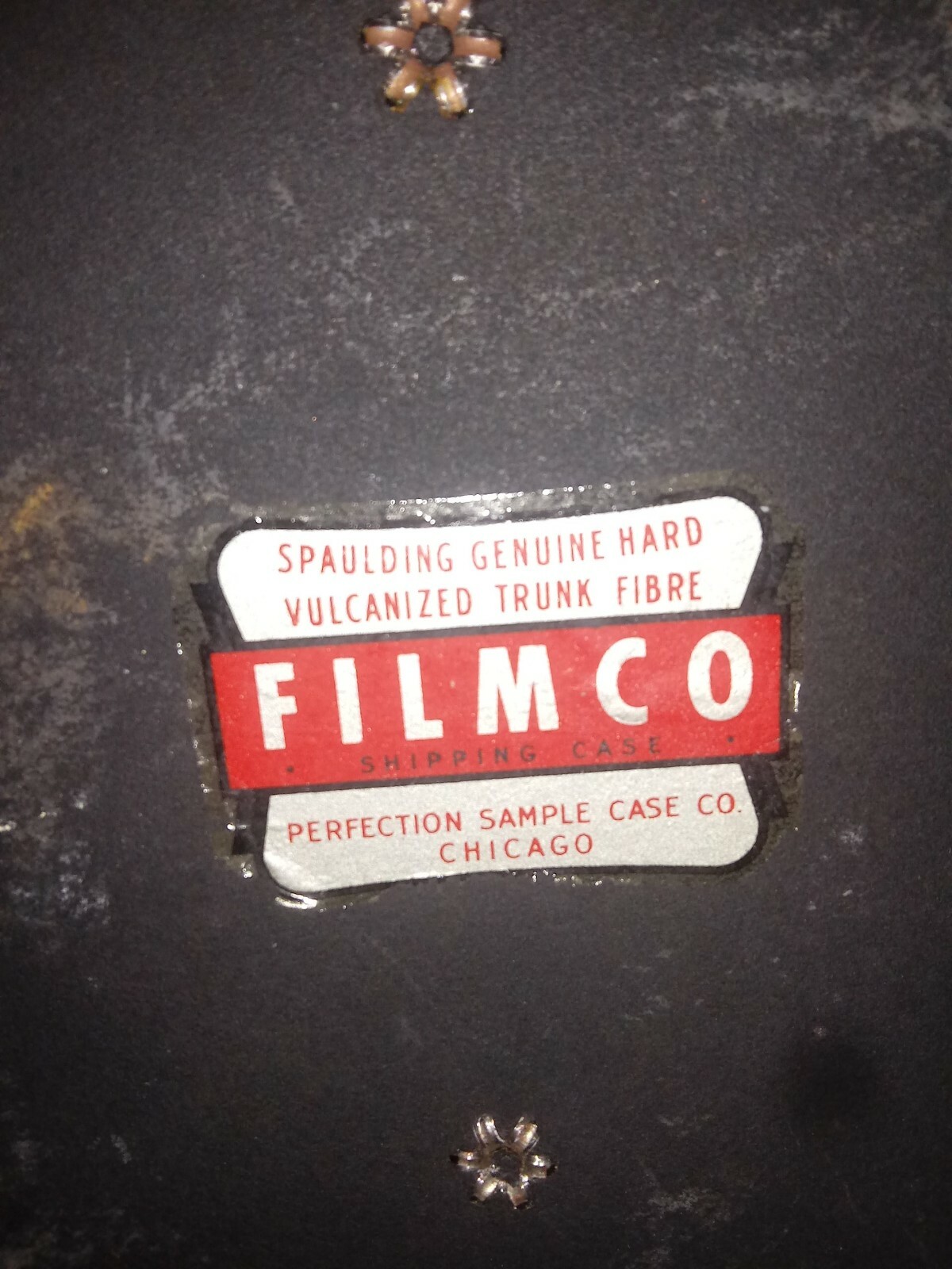RARE VINTAGE SPAULDING FILM CO GENUINE HARD VULCANIZED TRUNK FILM CASE & REEL