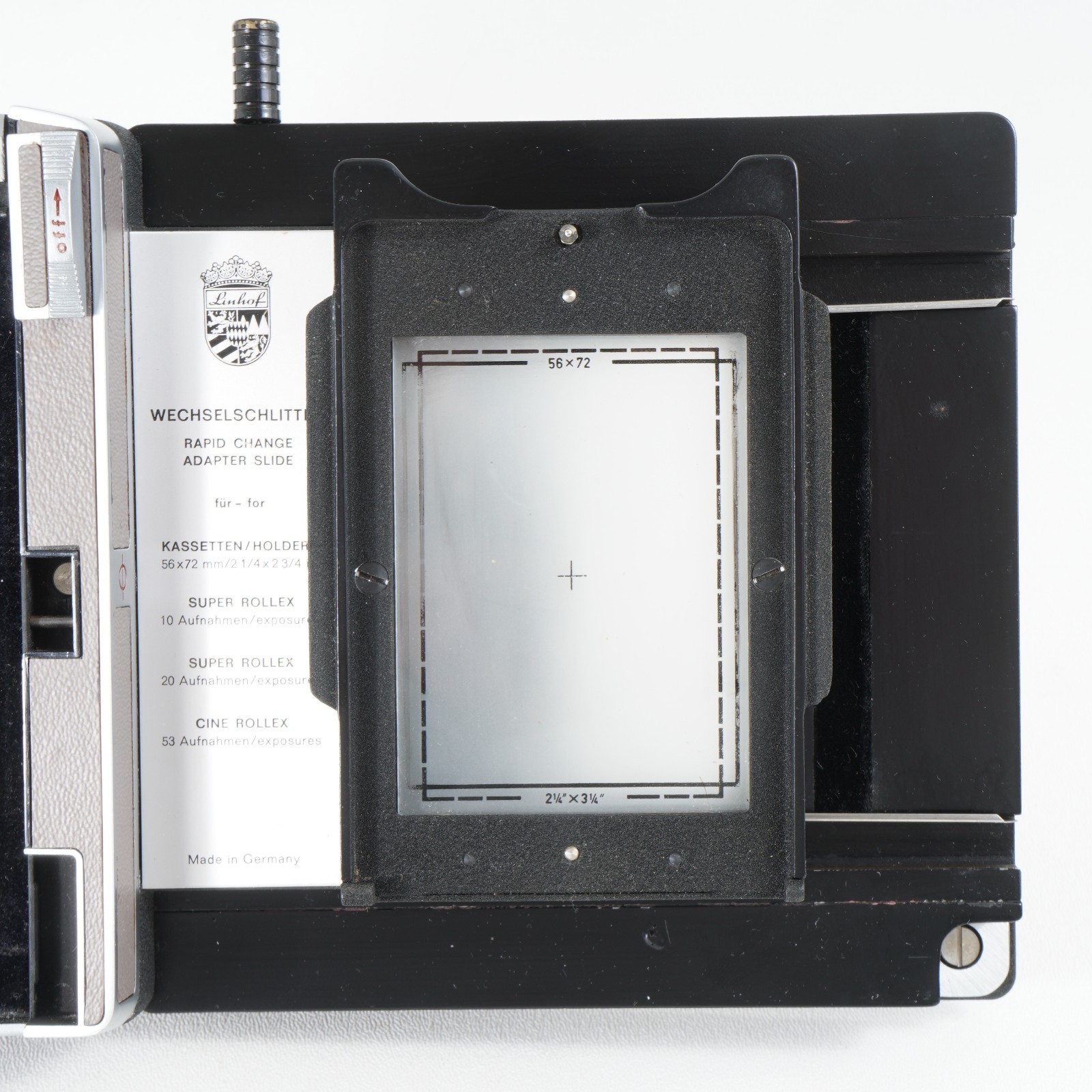 :[EX+++] LINHOF 2×3 (56x72mm) Rapid Change Slide Adapter for Super Rollex Backs