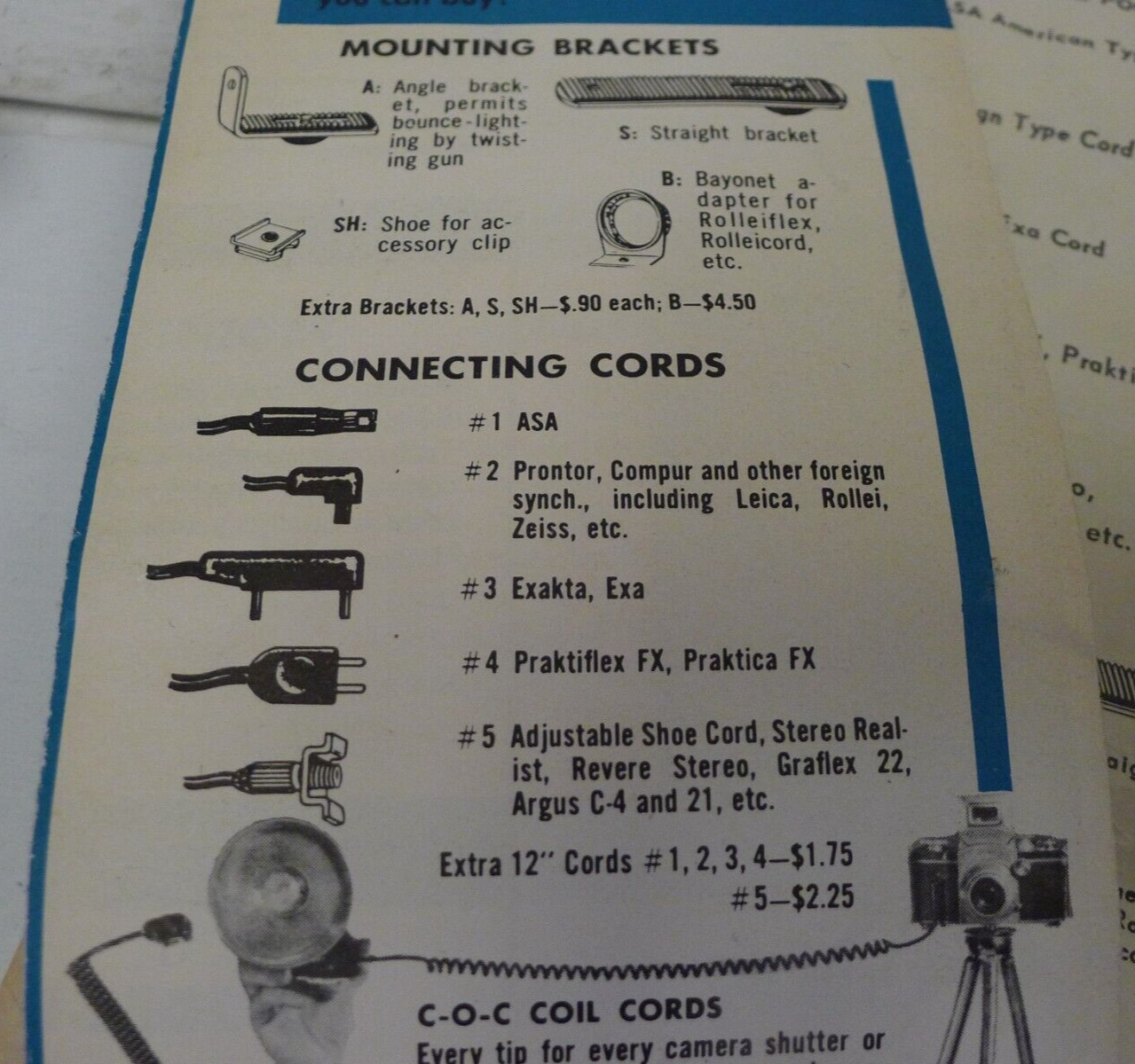 C.O.C. Standard Pocket Flash kit Model JBC with Box & Manual – Vintage