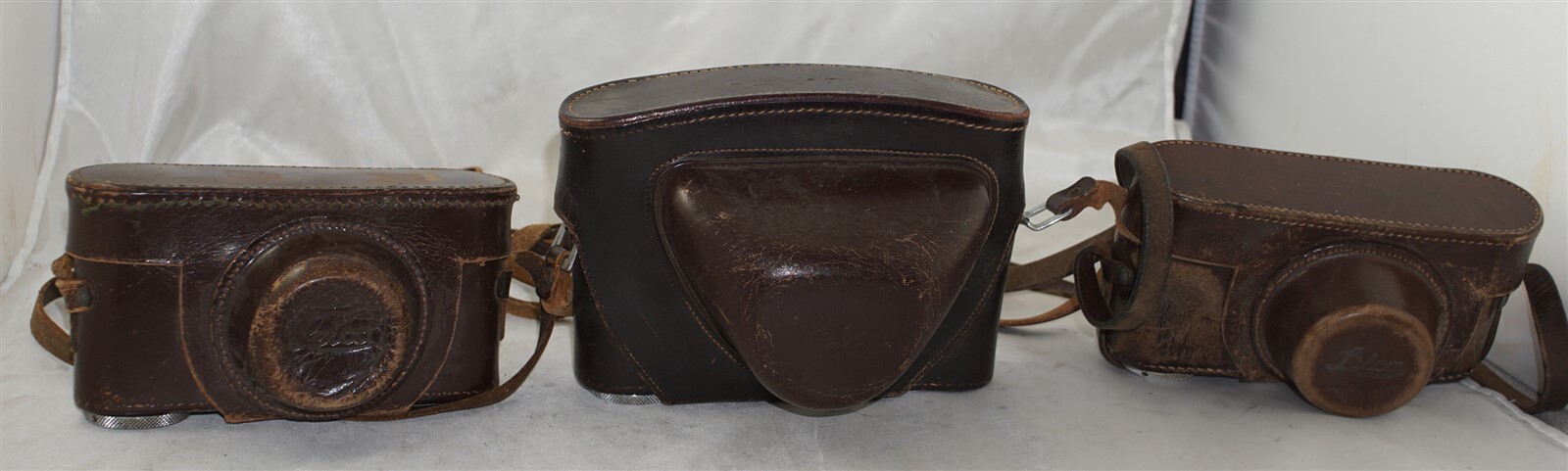 Three Vintage Leica Cases Two for Leica Screwmount and One for Leica M