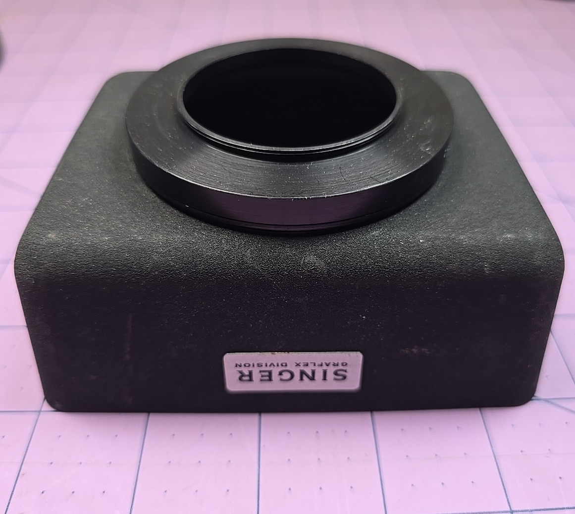 Graflex XL 49mm to Series 8 Step-up Adapter Ring to 66mm with Singer square hood