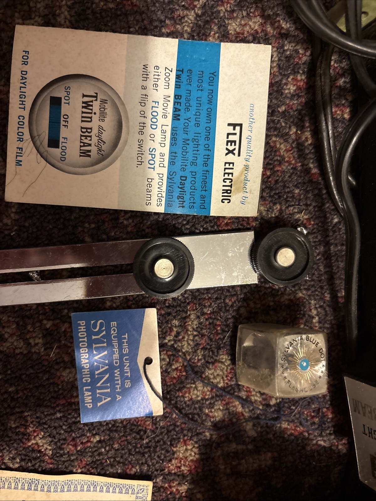 Sylvania Mobilite Twin Beam Spot Flood Light Zoom Lamp Photo Camera Works Used