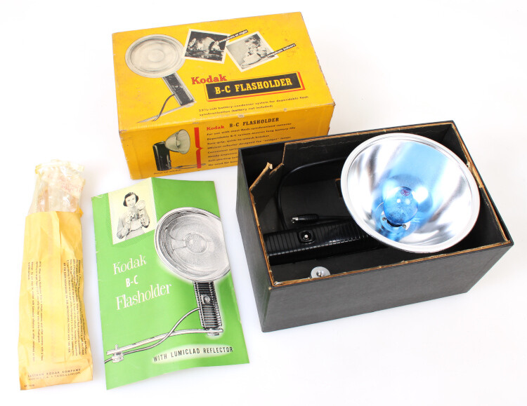 Vintage Kodak B-C Flasholder IOB, LN w/Manual