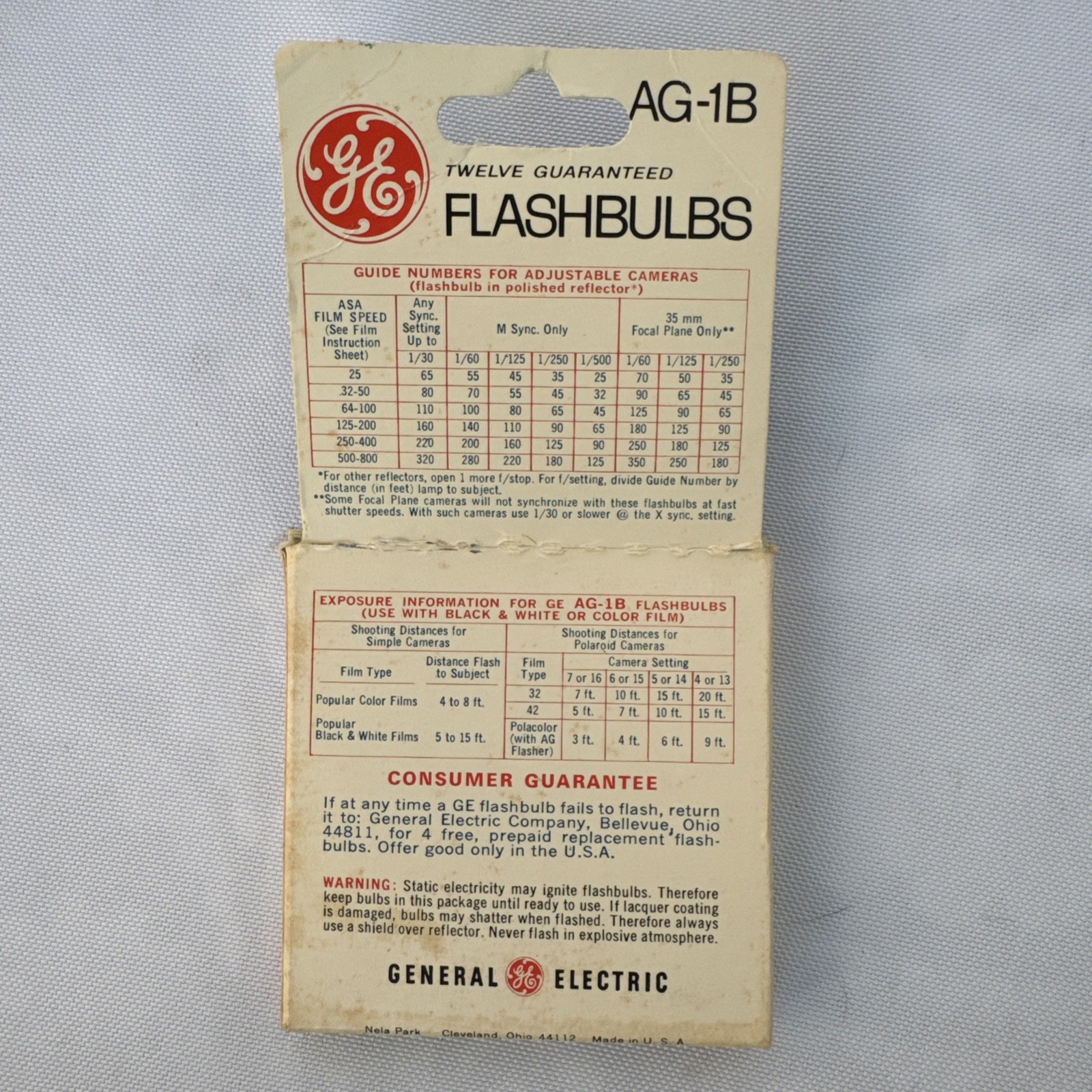 NOS ORIGINAL 3-12pk GE Blue Dot AG-1B Vintage Flash Bulbs Flashbulb