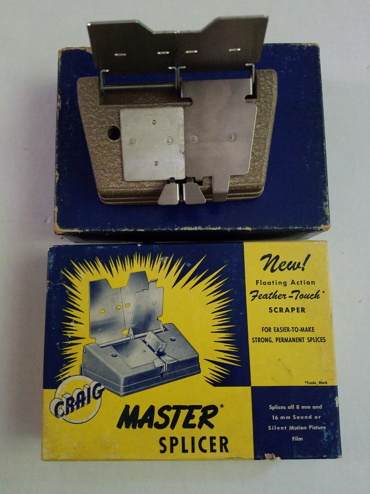 Film Master Splicer Craig 8 & 16 mm Sound Silent Picture Vtg Model S 3 Kalart