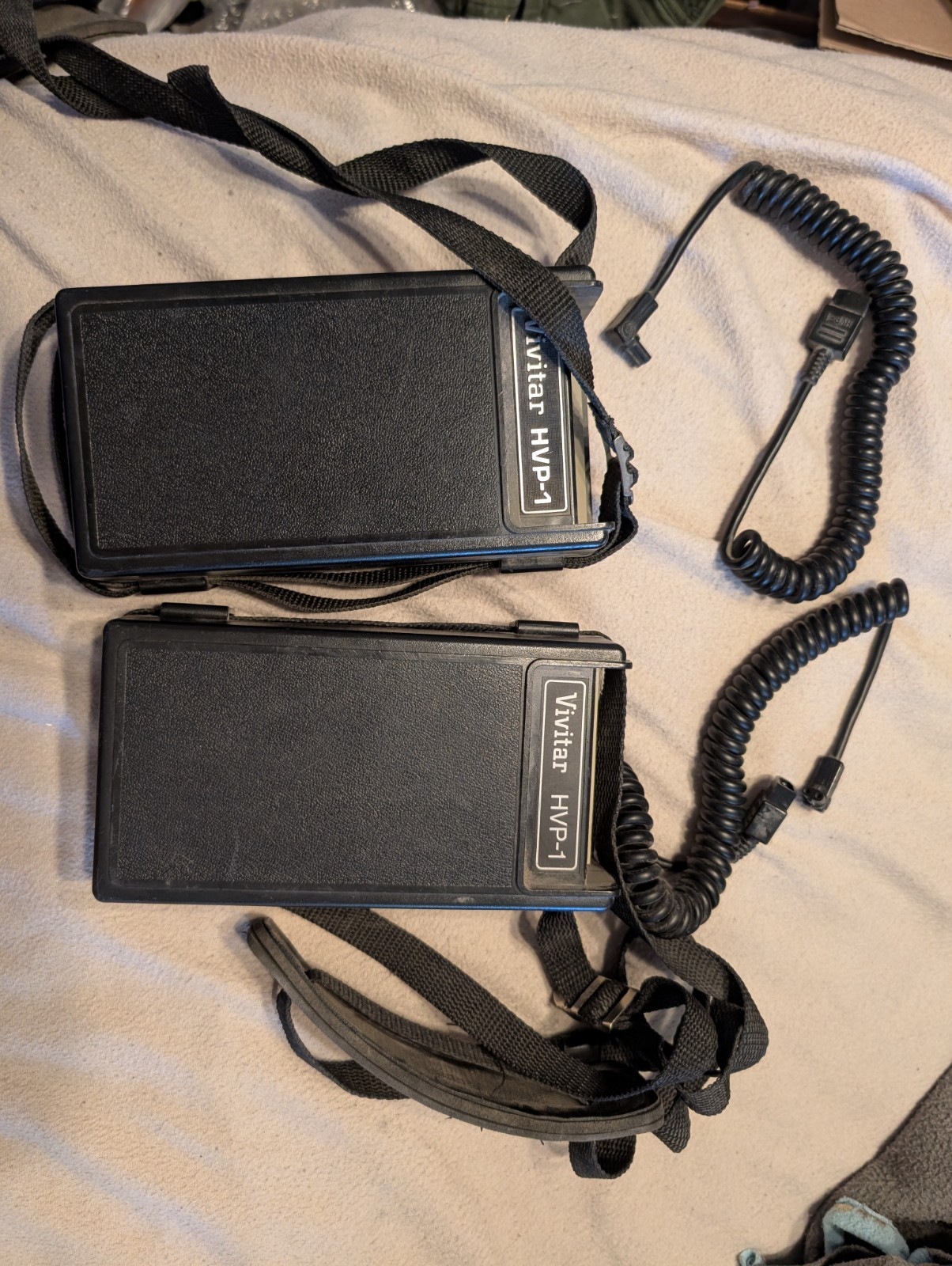 Lot of 2 Vintage Vivitar HVP-1 Power Holder W/ Strap and Cord – No Battery READ