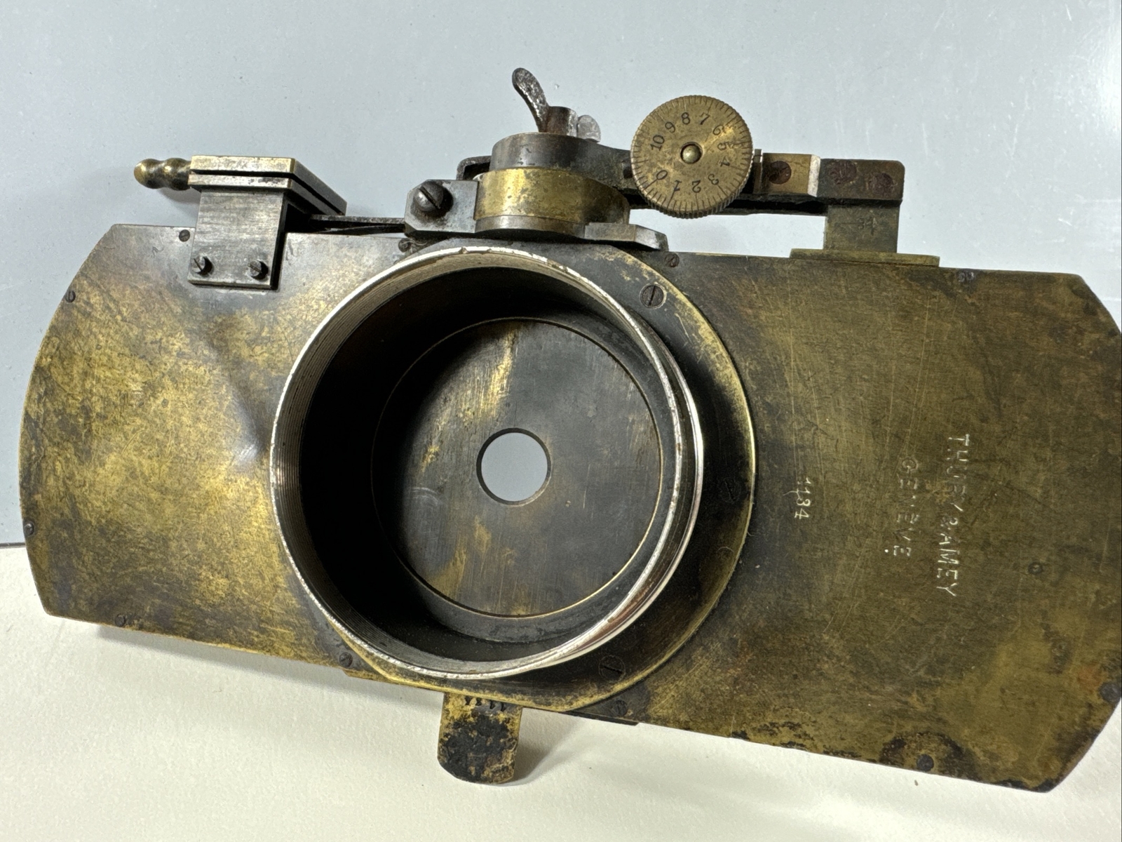 Large Thury & Amey of Geneva All Brass Shutter For Barrel Lens #1134 – Excellent