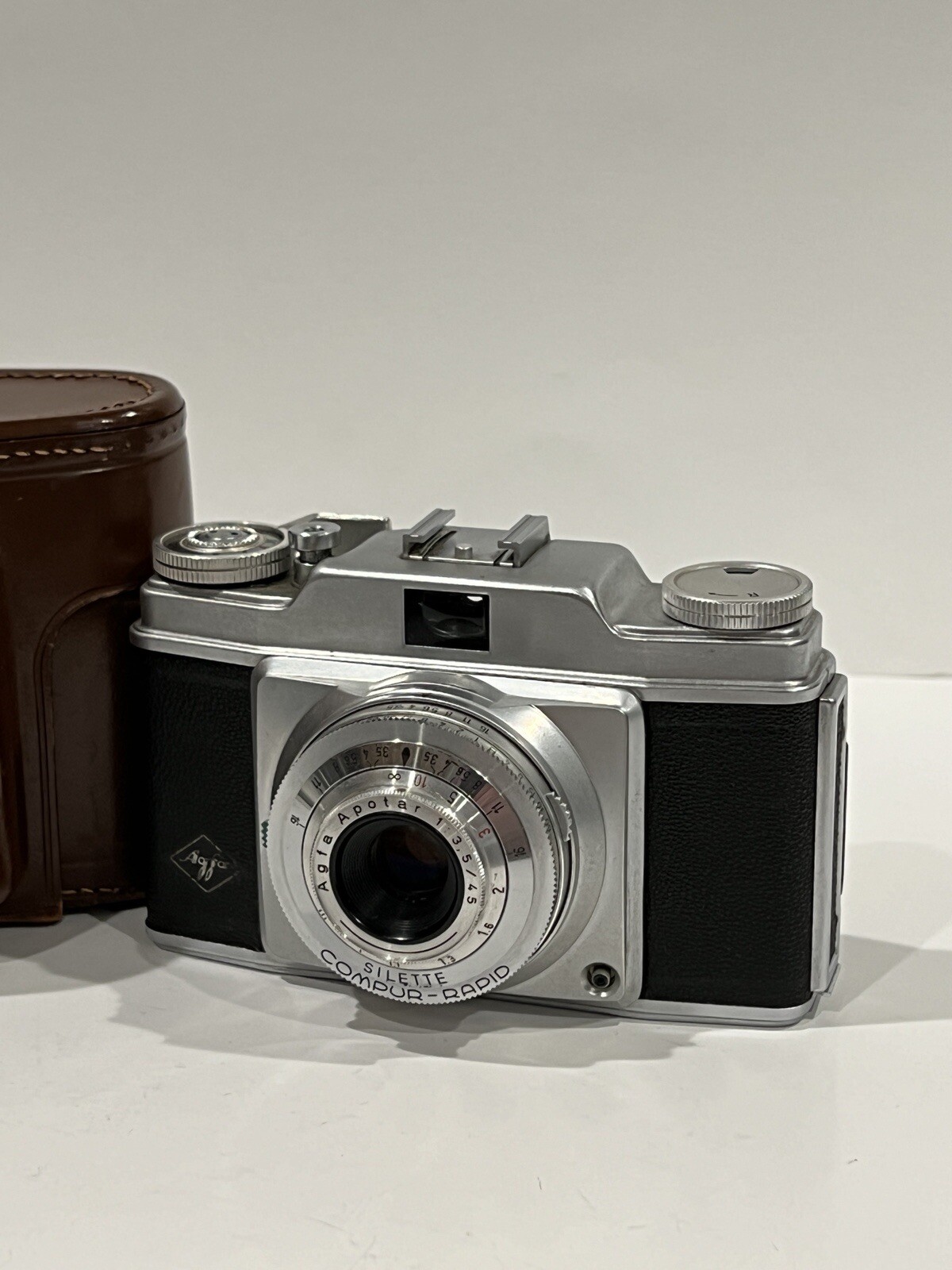 AGFA SILETTE CAMERA W/ APOTAR 45mm f/3.5 LENS + COMPUR RAPID SHUTTER – WORKING