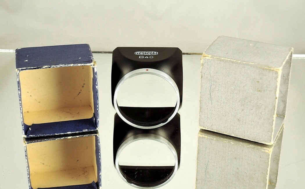 Shade hood Flexaret Meopta square bayonet B40 metal + Genuine box very nice
