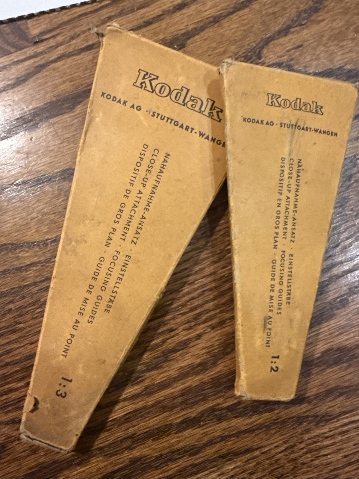 Kodak Retina Camera Close-Up Attachment Focusing Guides- 1:2, 1:3