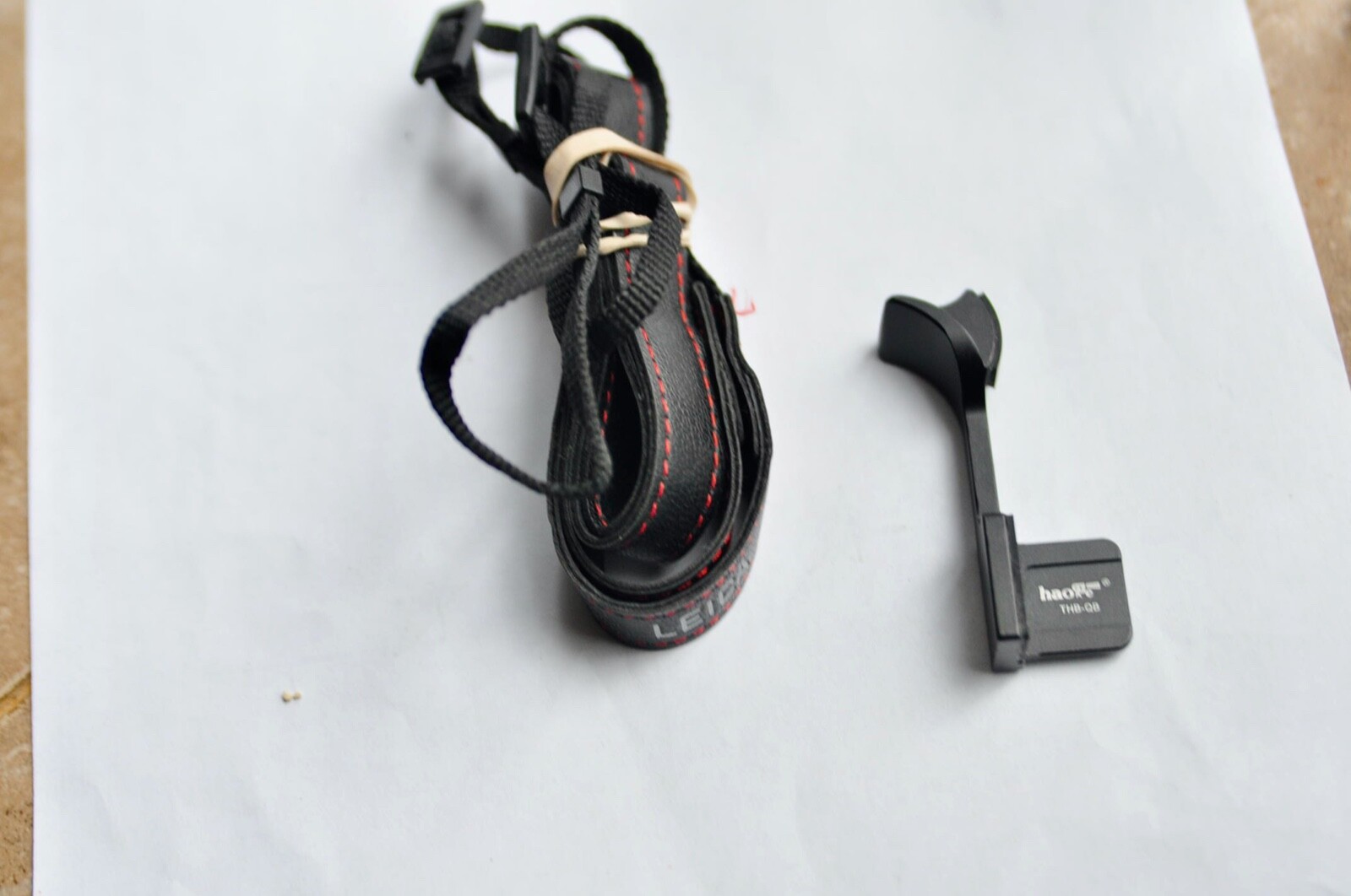 Leica Strap and Haoge THB-QB them Up grip for Leica Q2 cameras