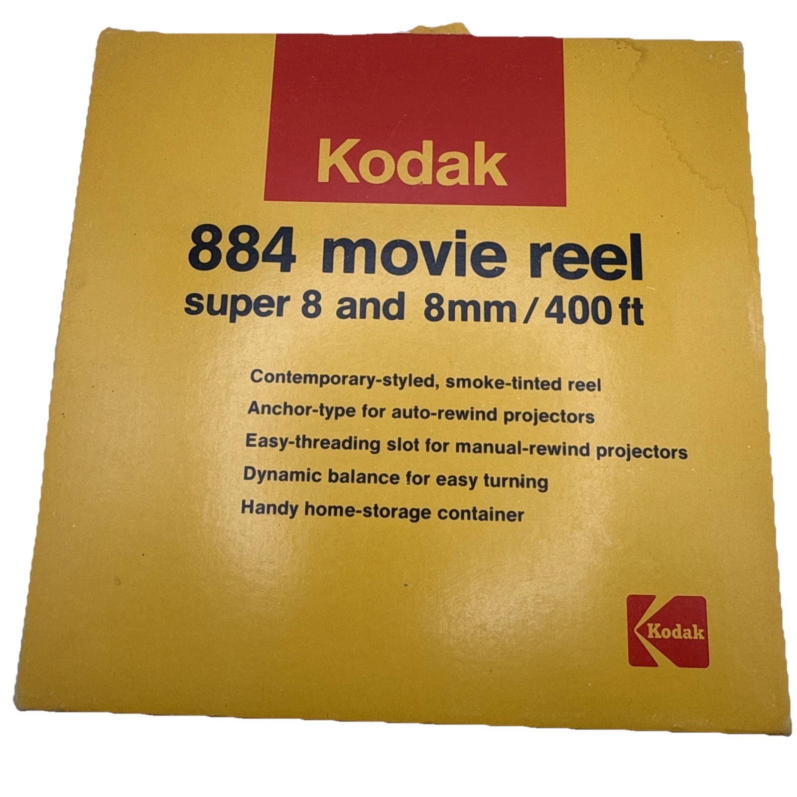Set of 4- Kodak 884 Super 8 & 8mm Movie Reel, 400ft, Empty Reel w/ Box New
