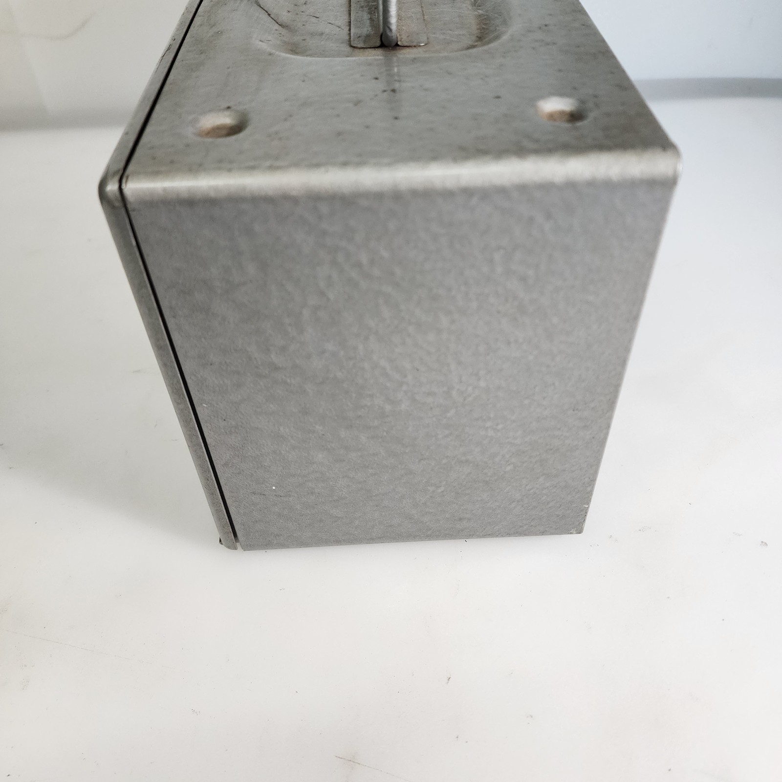 Vintage 50s 60s Brumberger Dark Room Roll Top Film Hammertone Storage Box