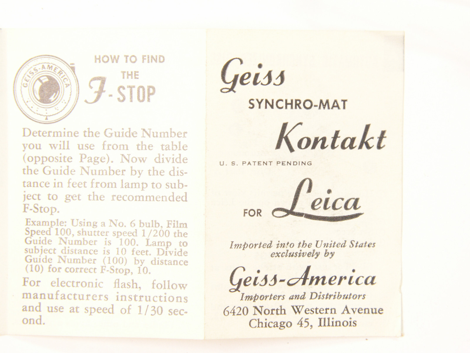 Geiss-Kontakt for Leica 3C Camera
