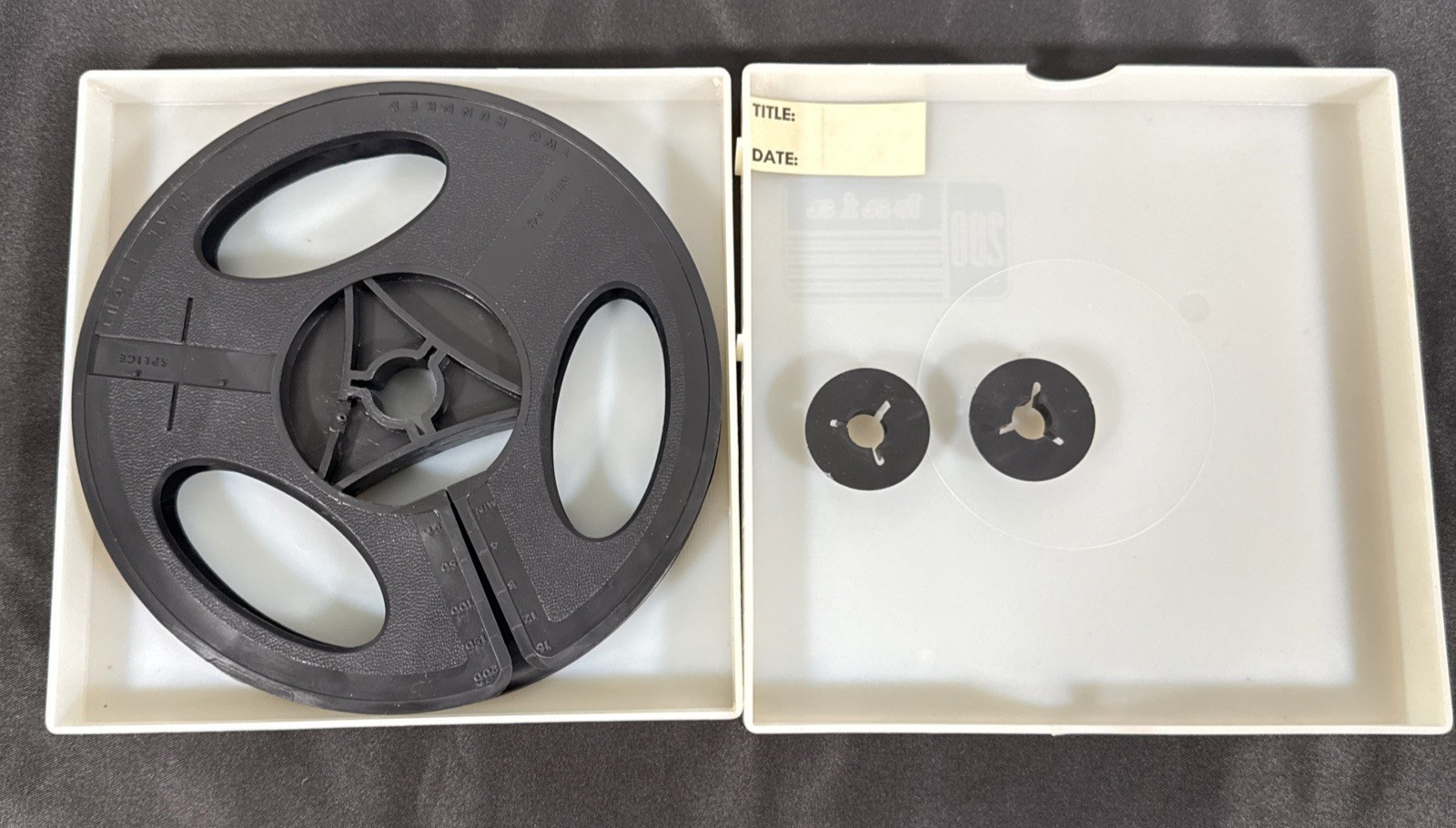 Baia Dual 8mm 200 Ft Plastic Movie Reels with Cases Vintage Film Supply