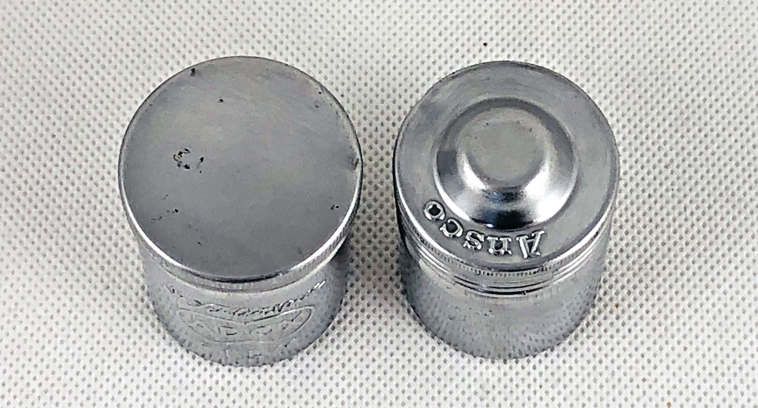 Vintage 35mm Adox and Ansco Aluminum Screw Top Film Canisters