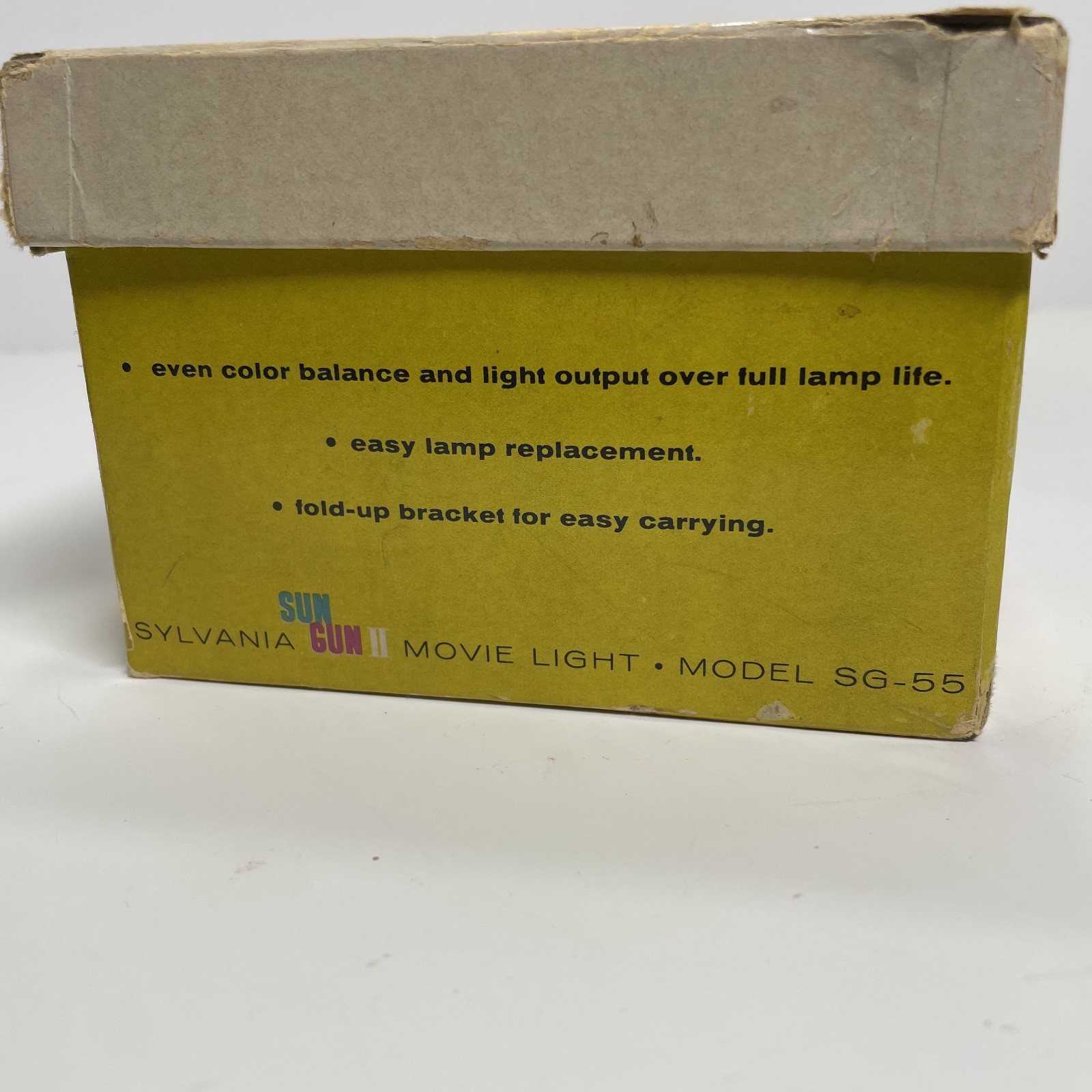 Vintage Sylvania Sun Gun Movie Light SG-50 W Original Box & Manual, Works Well