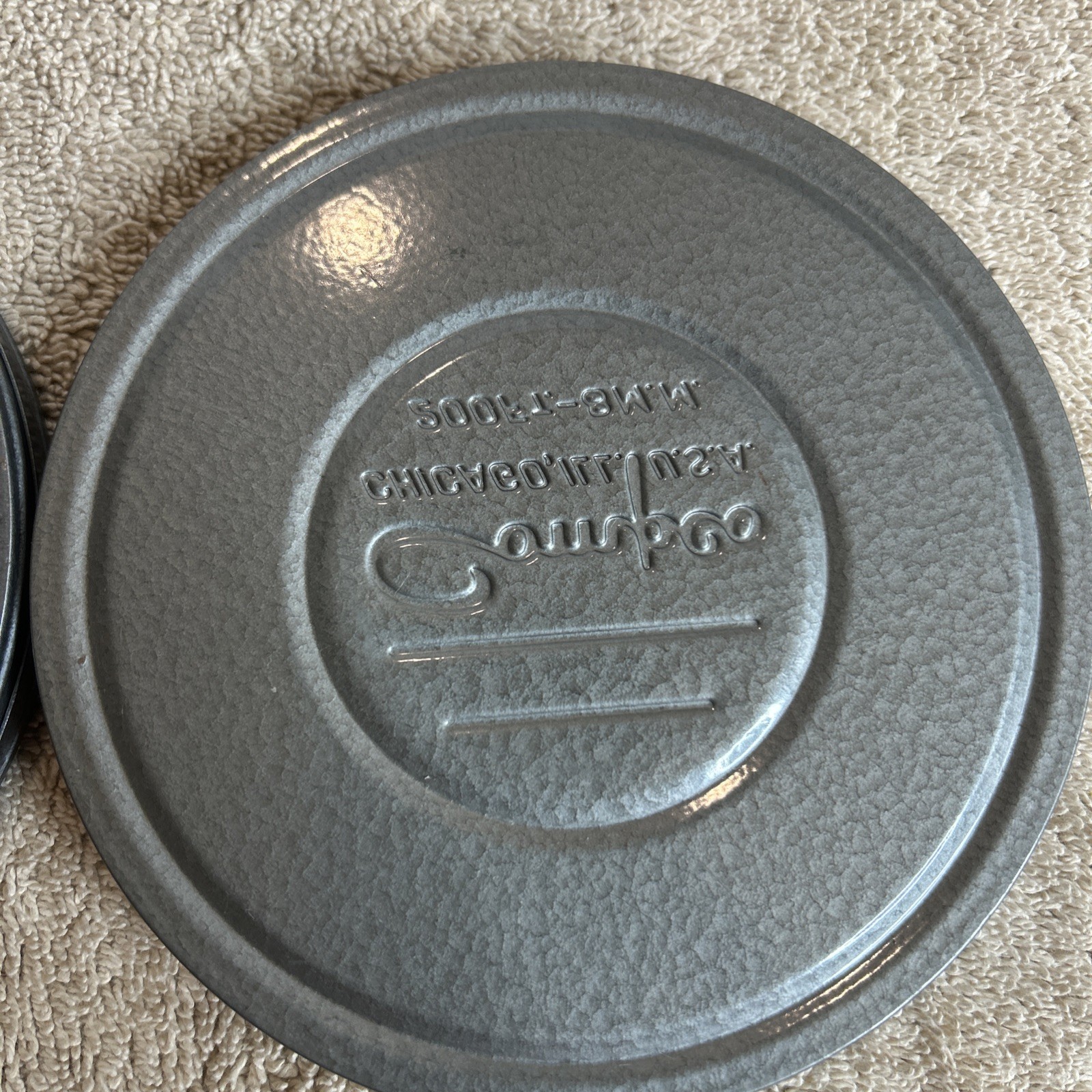 Two Vintage Compco Film Canisters And Reels. Two Different Grey Colors 100-R04