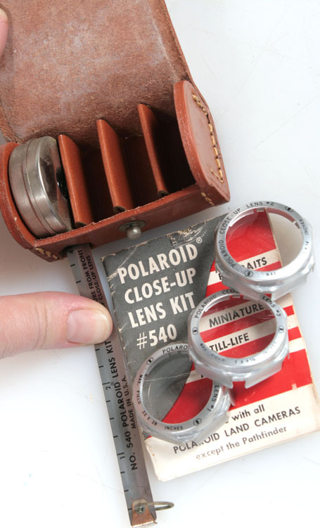 POLAROID CLOSE-UP LENS KIT #540 W/ CASE DATA TAPE