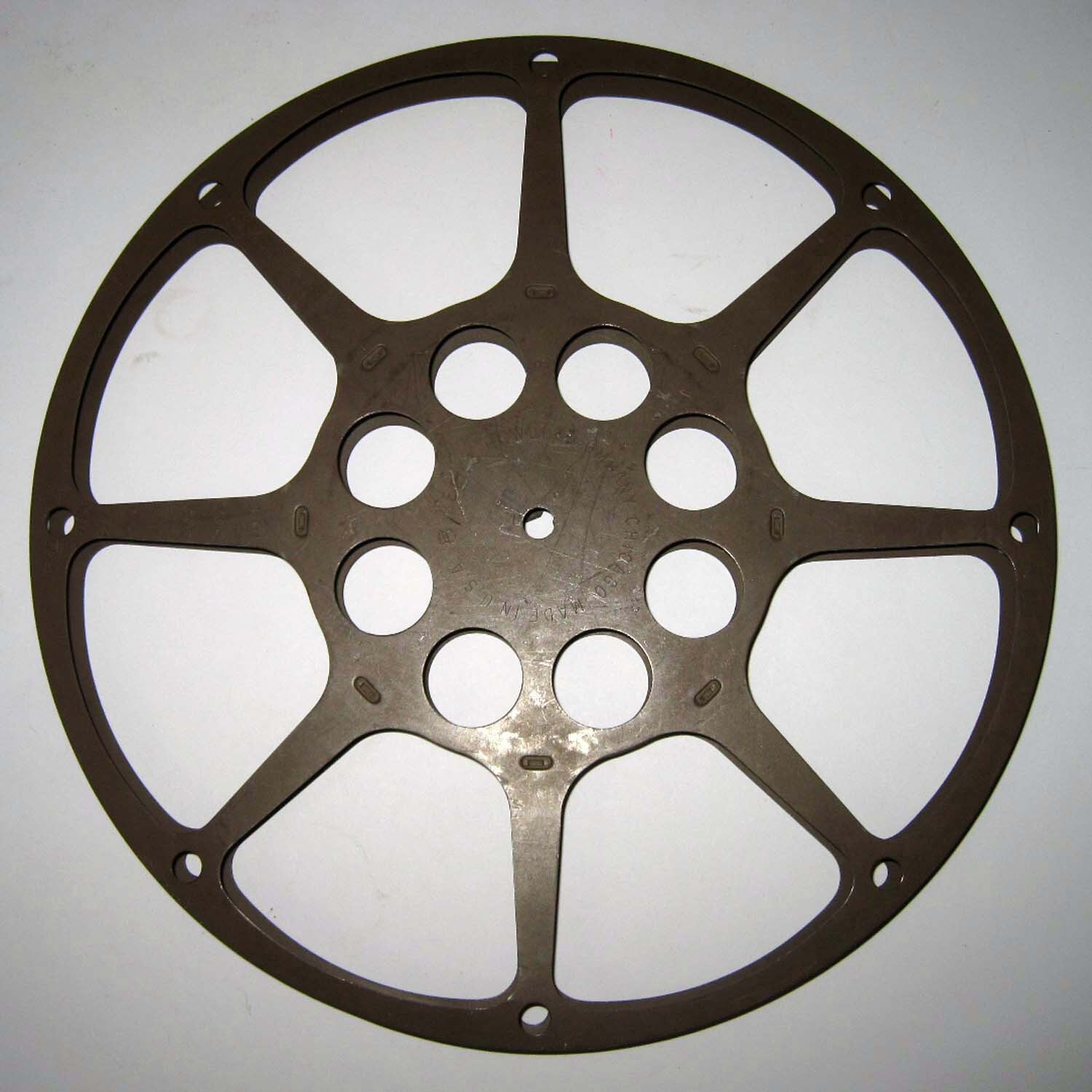 Antique MOVIE Film MAILING Canister – With 800 Ft 16mm Steel Reel – 1950s