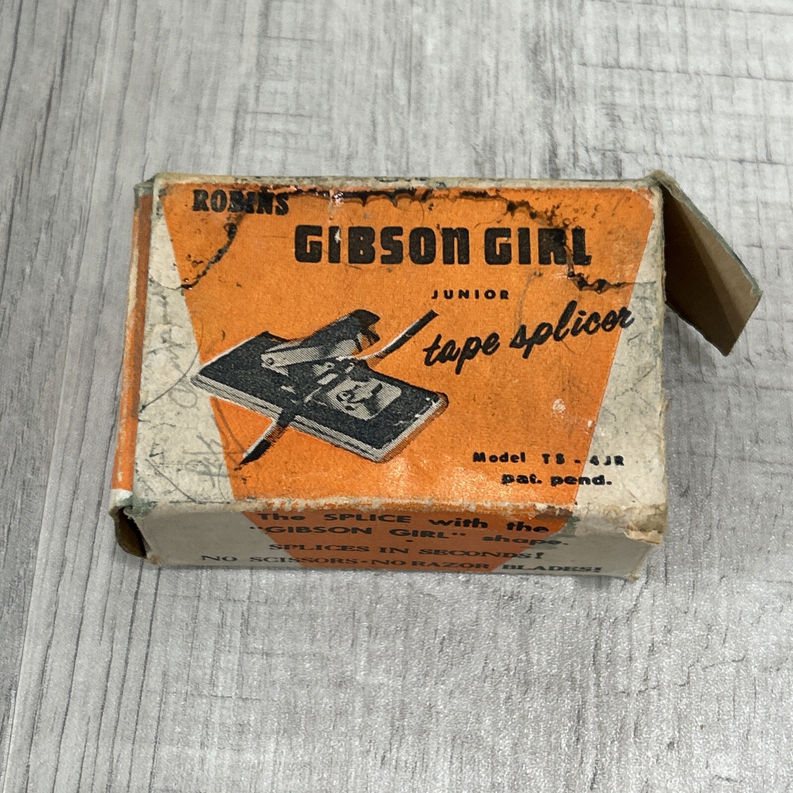 Vintage Robins Gibson Girl TS-4JR Tape Splicer Reel to Reel Box