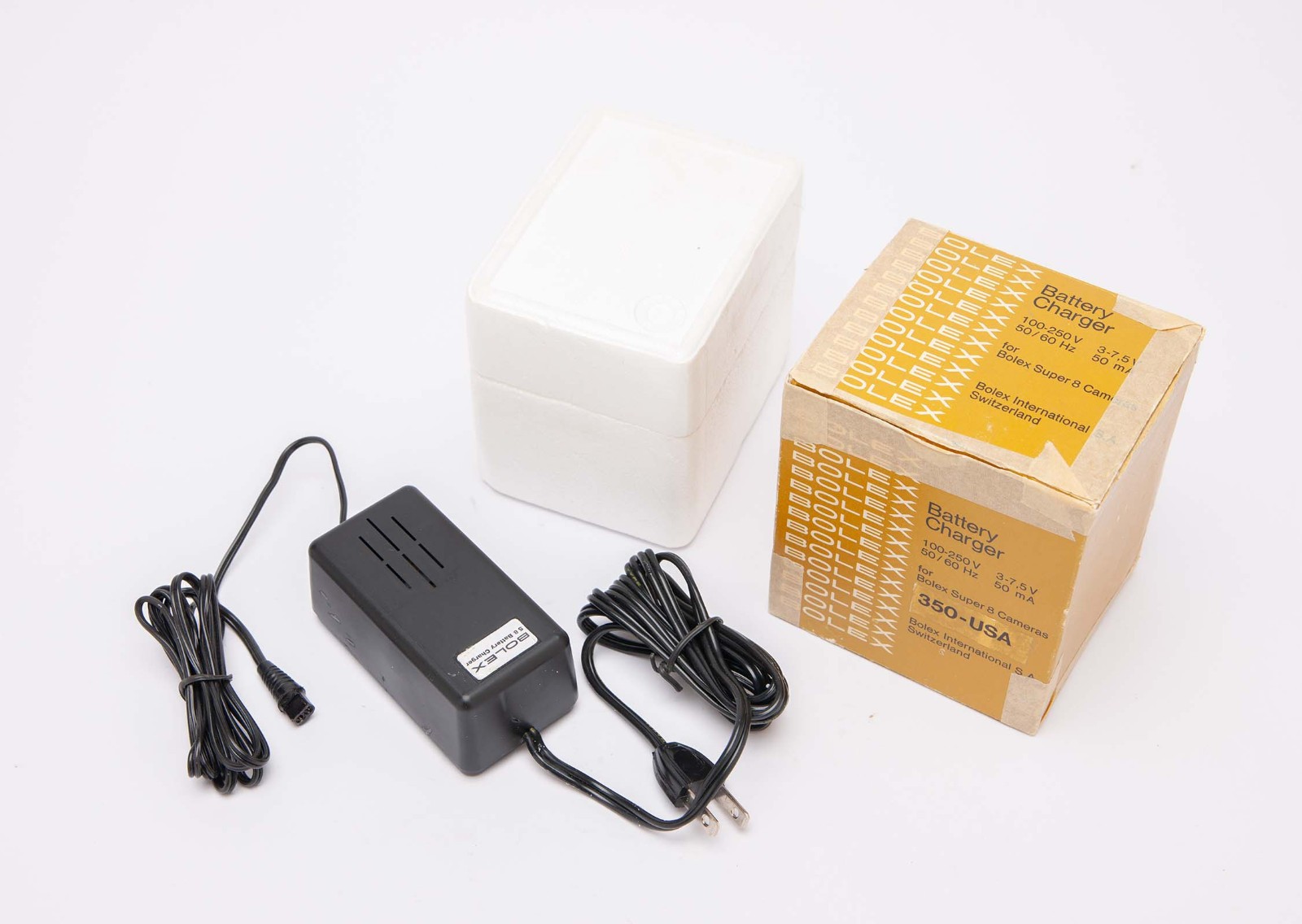 BOLEX 350 USA Battery Charger – BOLEX Super 8 Cameras – Original Box