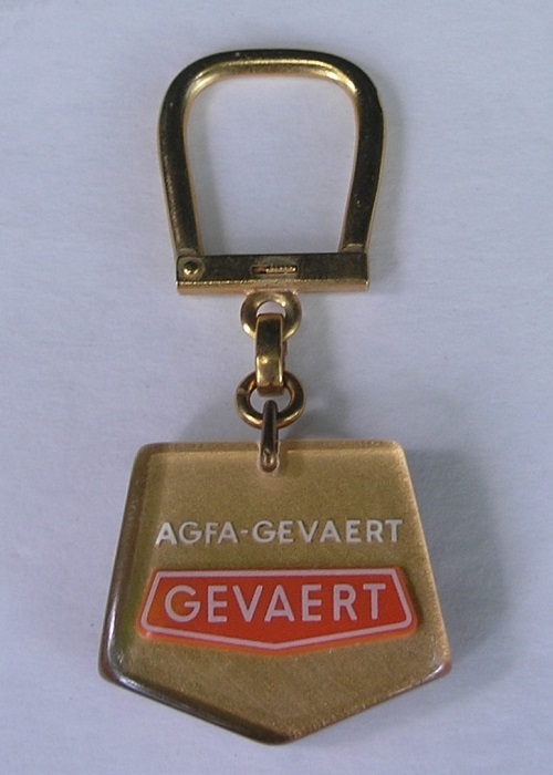 rare vintage AGFA-GEVAERT Film promotional key ring, keychain c.1965—never used