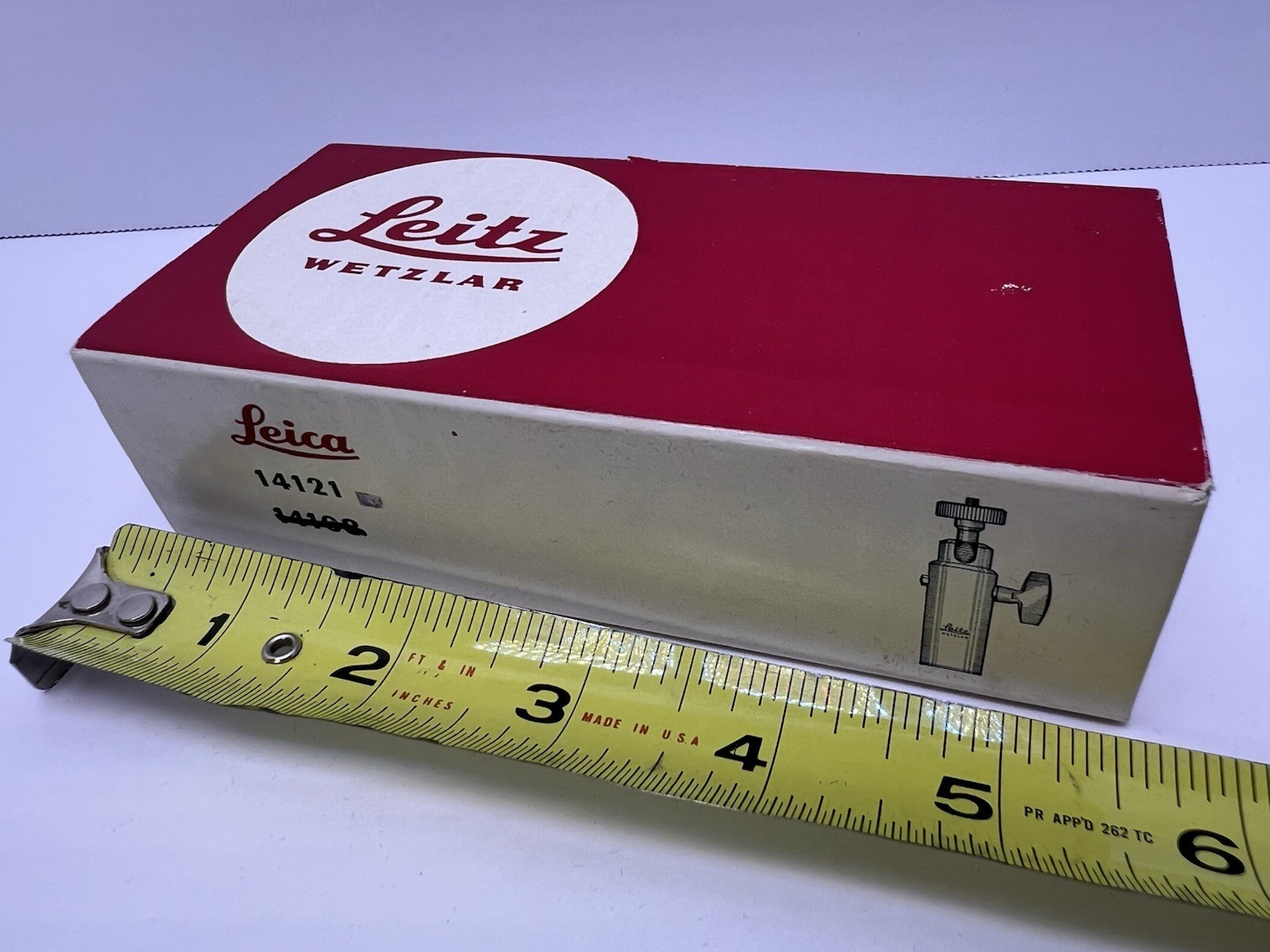 Vintage Leitz Wetzlar Leica Box Only 14121 Tripod Ball Head Case Germany 1960s