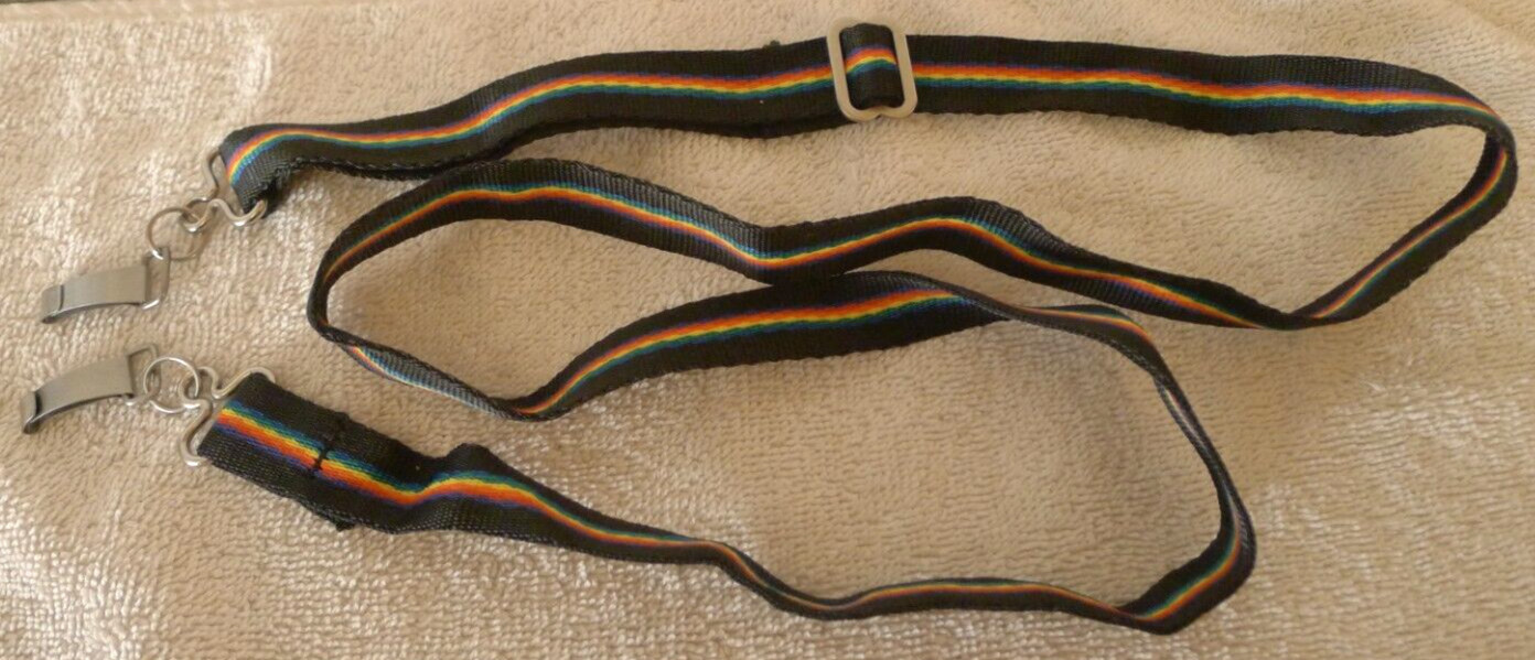 Polaroid Folding SX-70 Film Camera 2 Clip RAINBOW Adjustable Neck Strap
