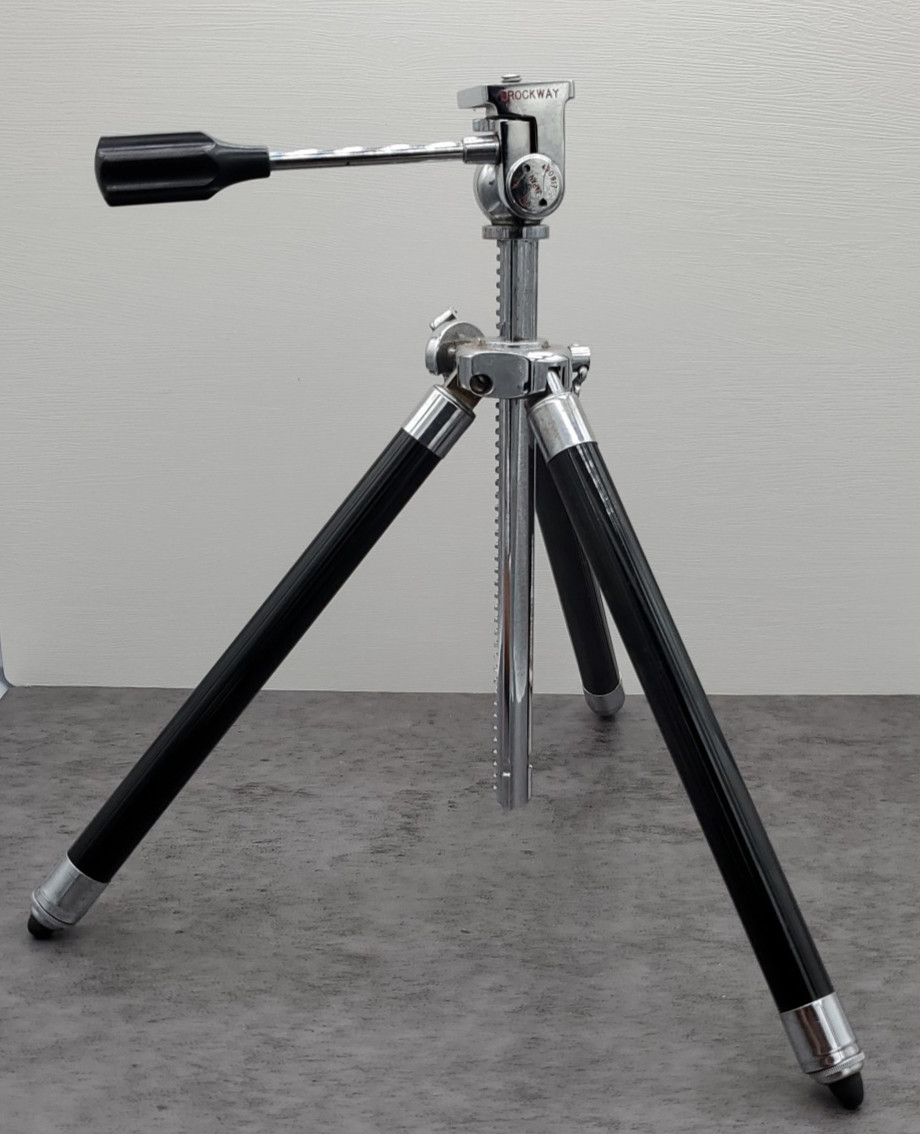 Vintage Brockway Black Chrome Camera Retractable Tripod 8″- 42”