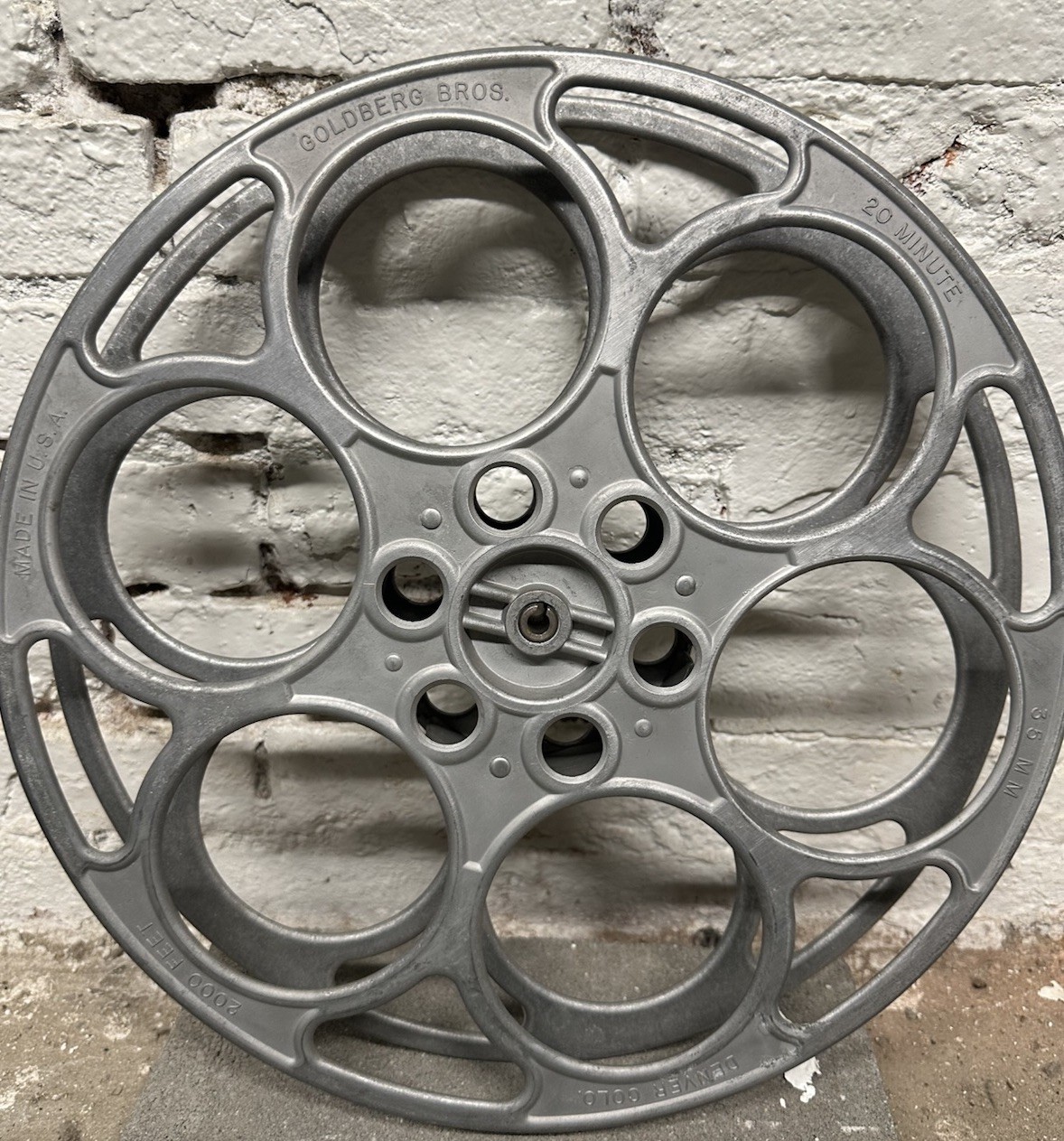 Goldberg Bros. 35mm 2000ft 20 Minute Metal Film Reels Made in USA