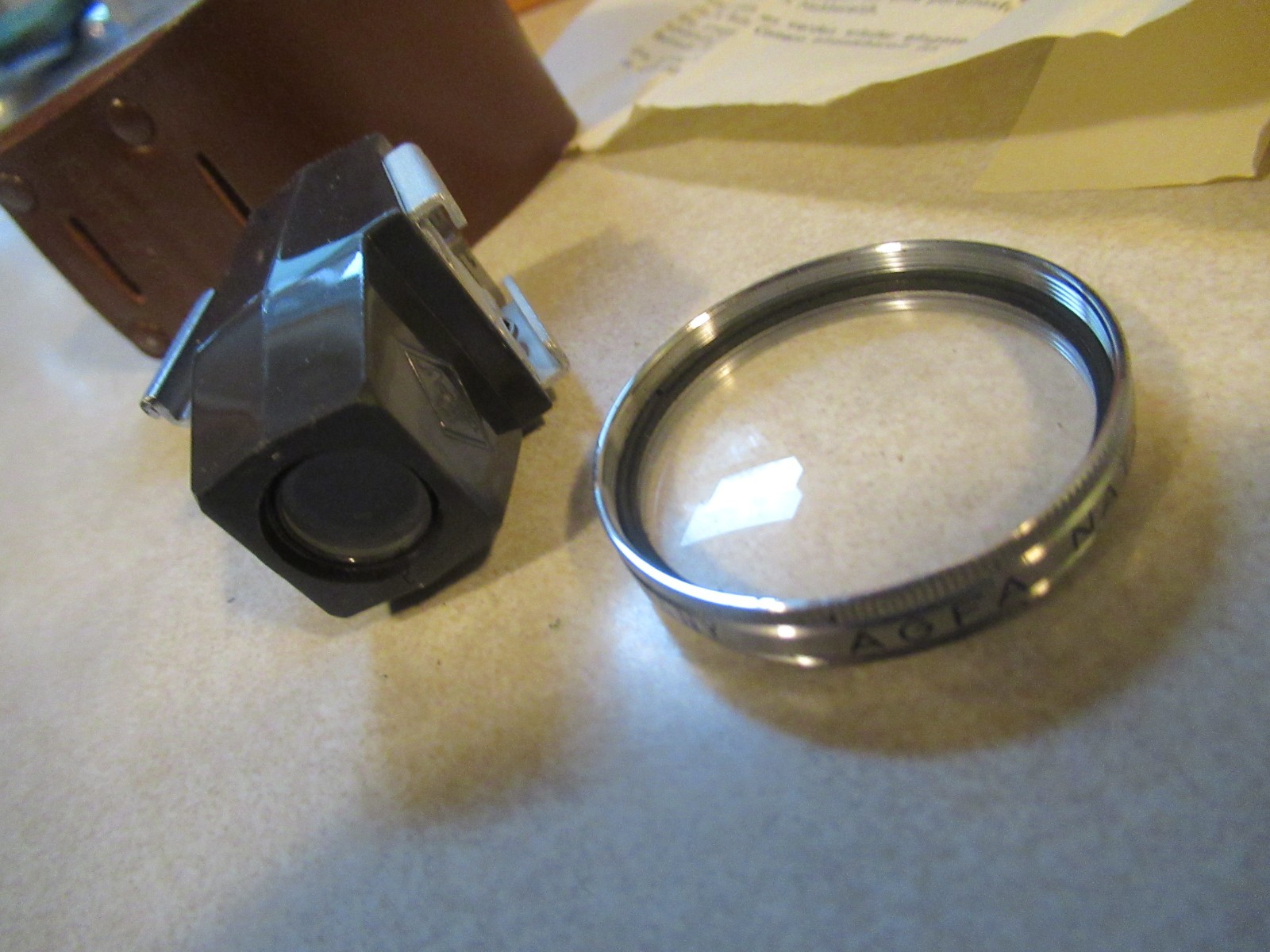 vintage AGFA Natarix Type 6710 viewfinder & Natarix lens 35.5mm w/original case