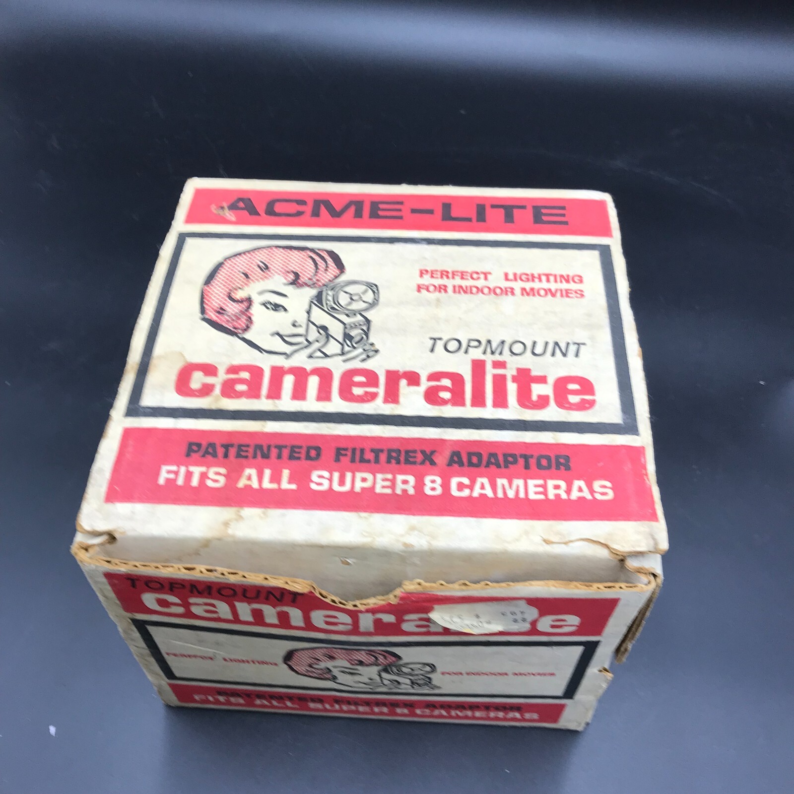 Vintage Topmount Cameralite 91 Acme Lite Movie Camera Light For Super 8 Cameras