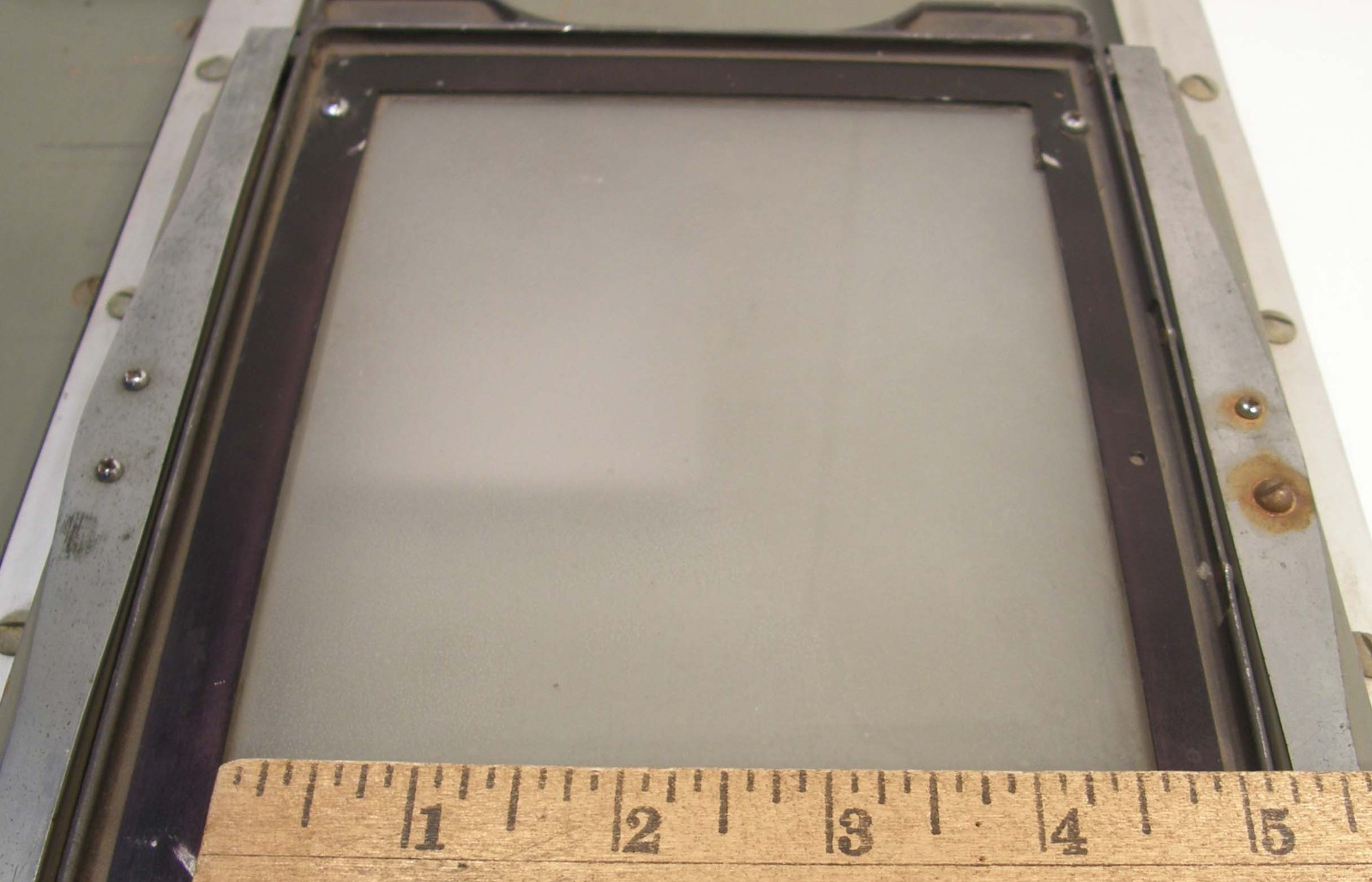 VINTAGE SLIDING BACK WATSON BURKE & JAMES GROVER 6 3/4″ X 4 3/4″ GROUND GLASS