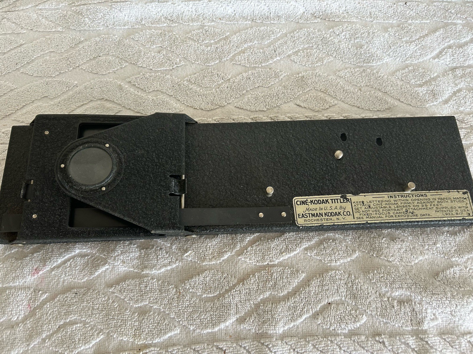 Vintage Cine-Kodak Film Titler Eastman Kodak Co