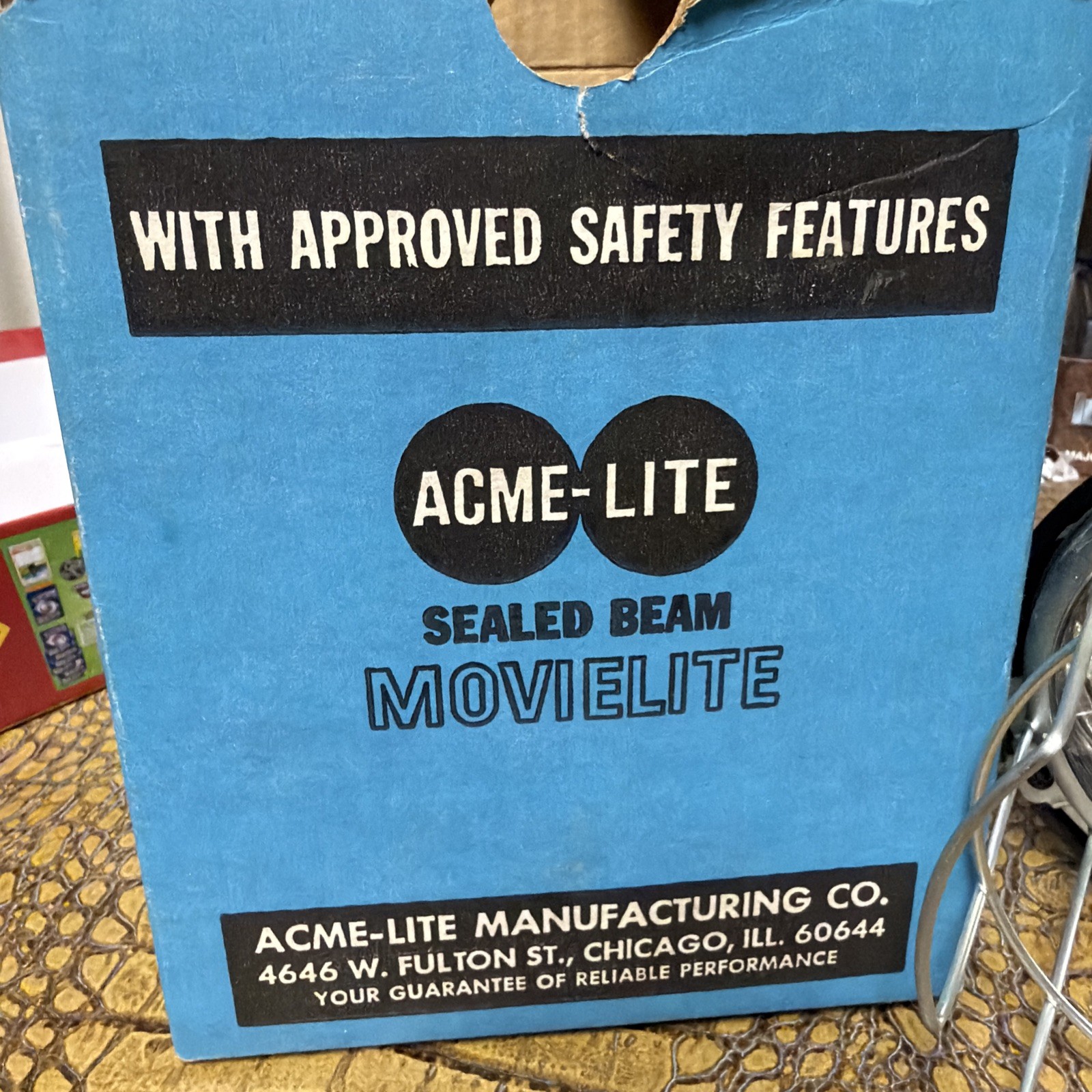 Vintage Acme-Lite Sealed Beam Movielite Model 96 250 Watts 115 Volts Tested